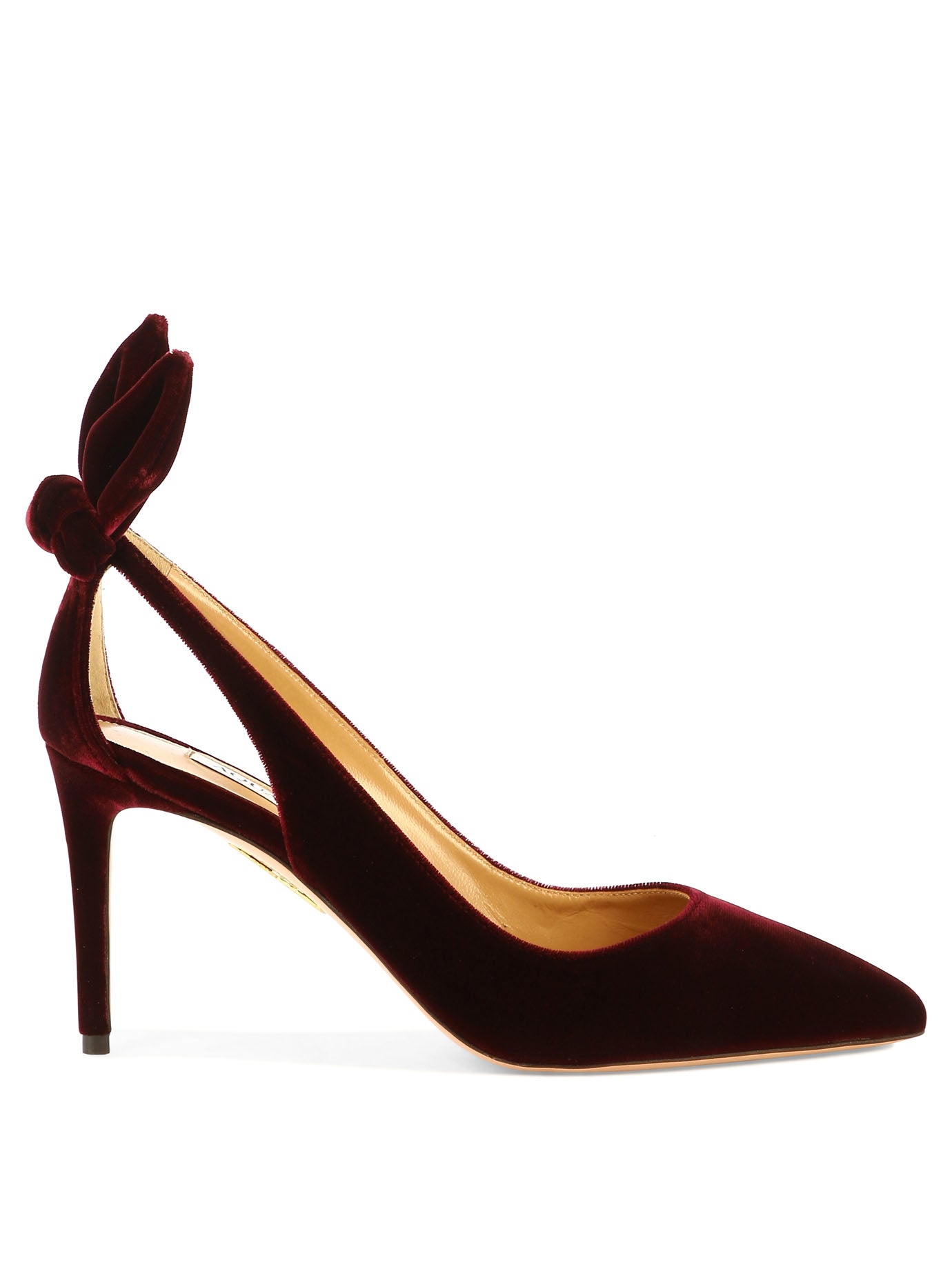 Aquazzura-Bow Tie 85 Heeled Shoes Bordeaux-Donna