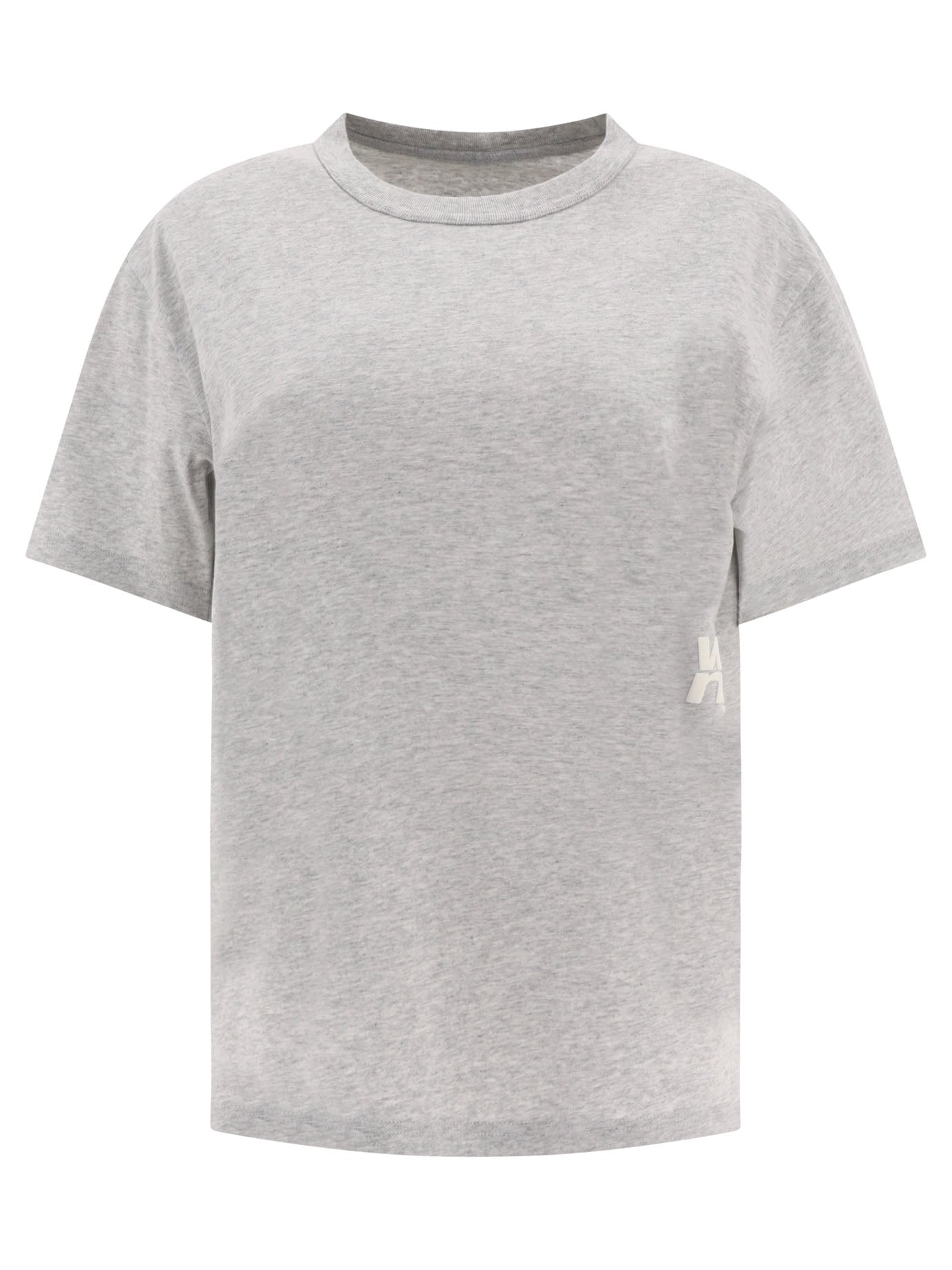 Alexander Wang-Puff Logo T-Shirt T-Shirts Grey-Donna