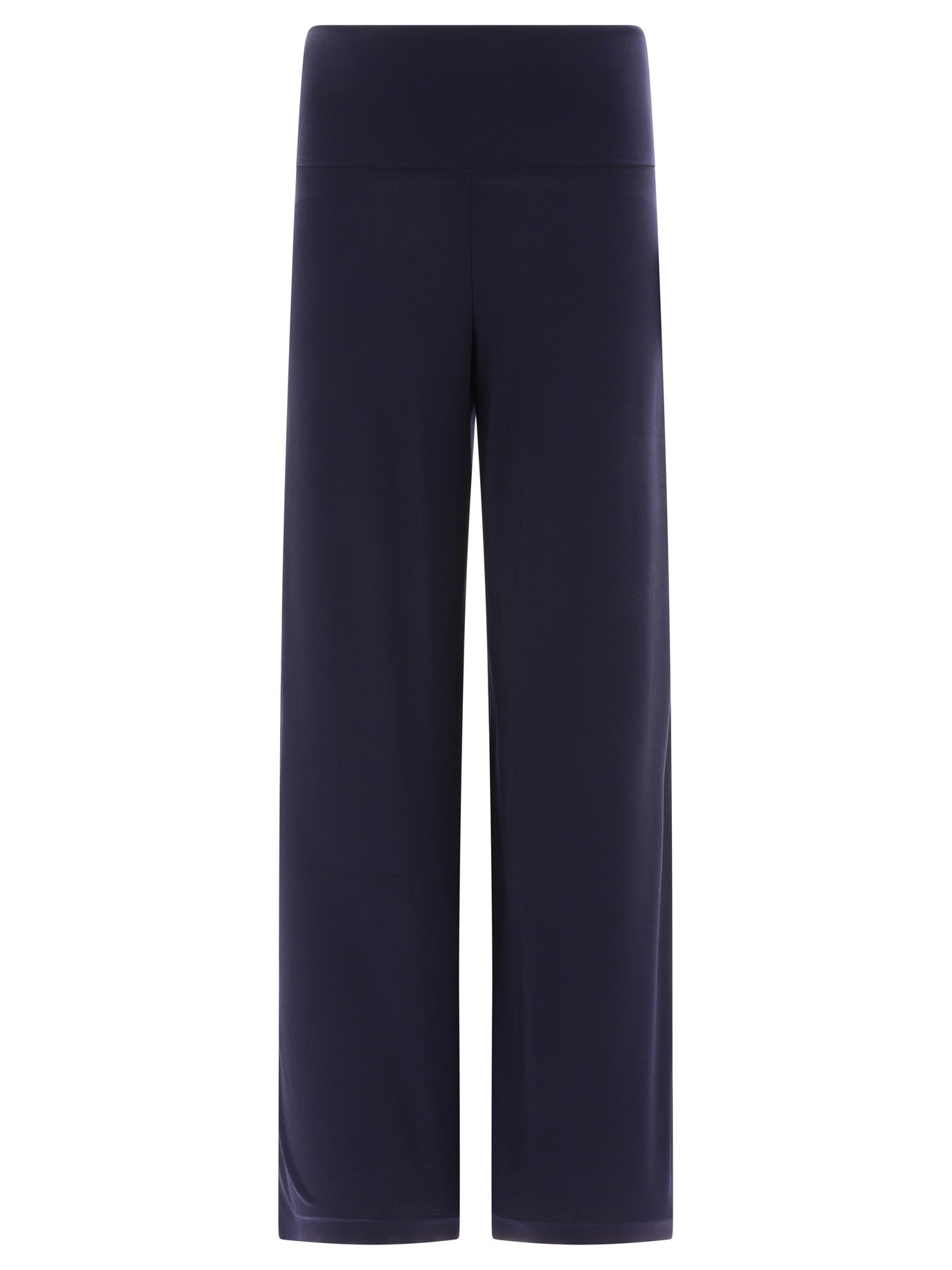 Norma Kamali-Straight Leg Trousers Blu-Donna