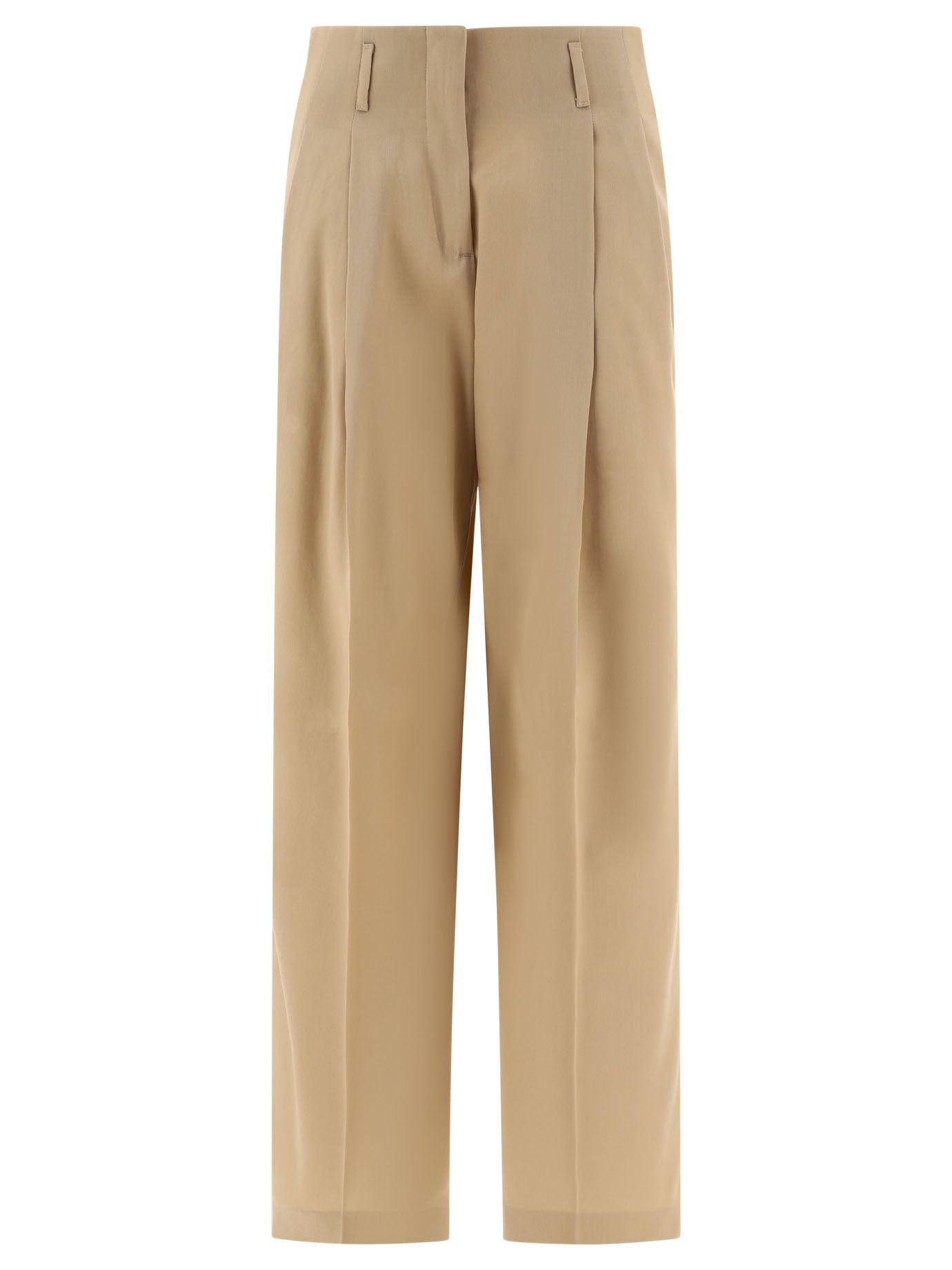 Golden Goose-Flavia Trousers Beige-Donna