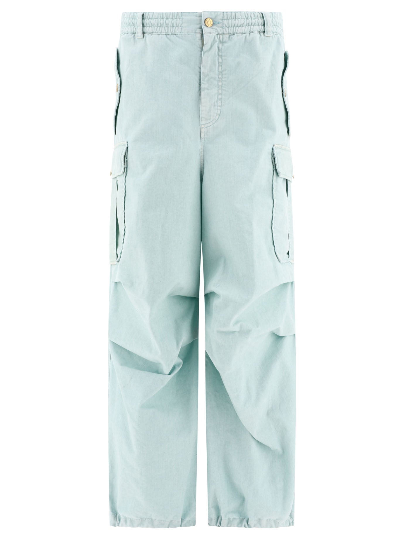 Marni-Cargo With Drape-Detail Trousers Celeste-Uomo