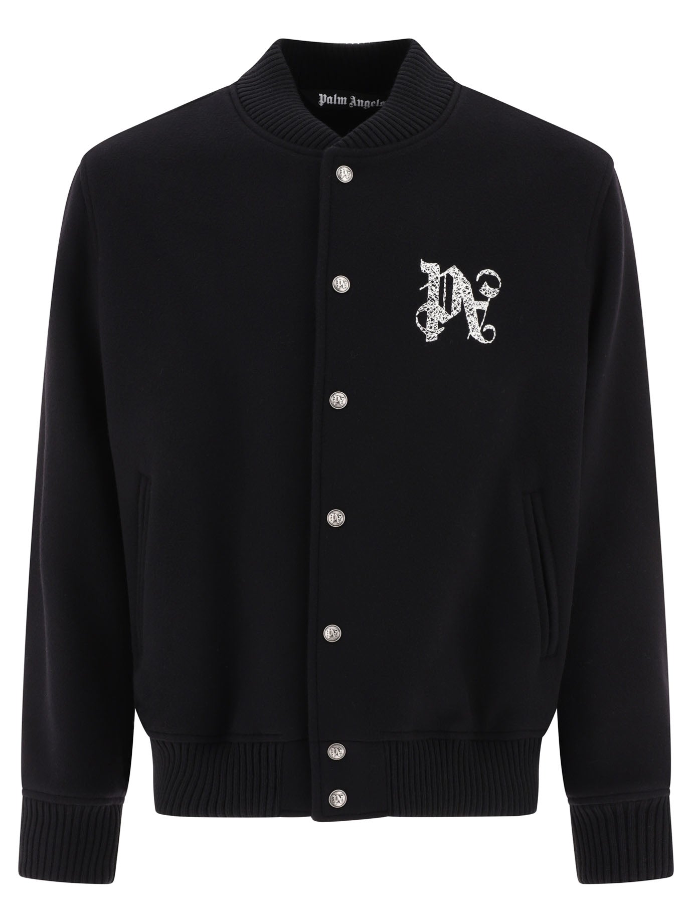 Palm Angels-Varsity Monogram Giacche Nero-Uomo