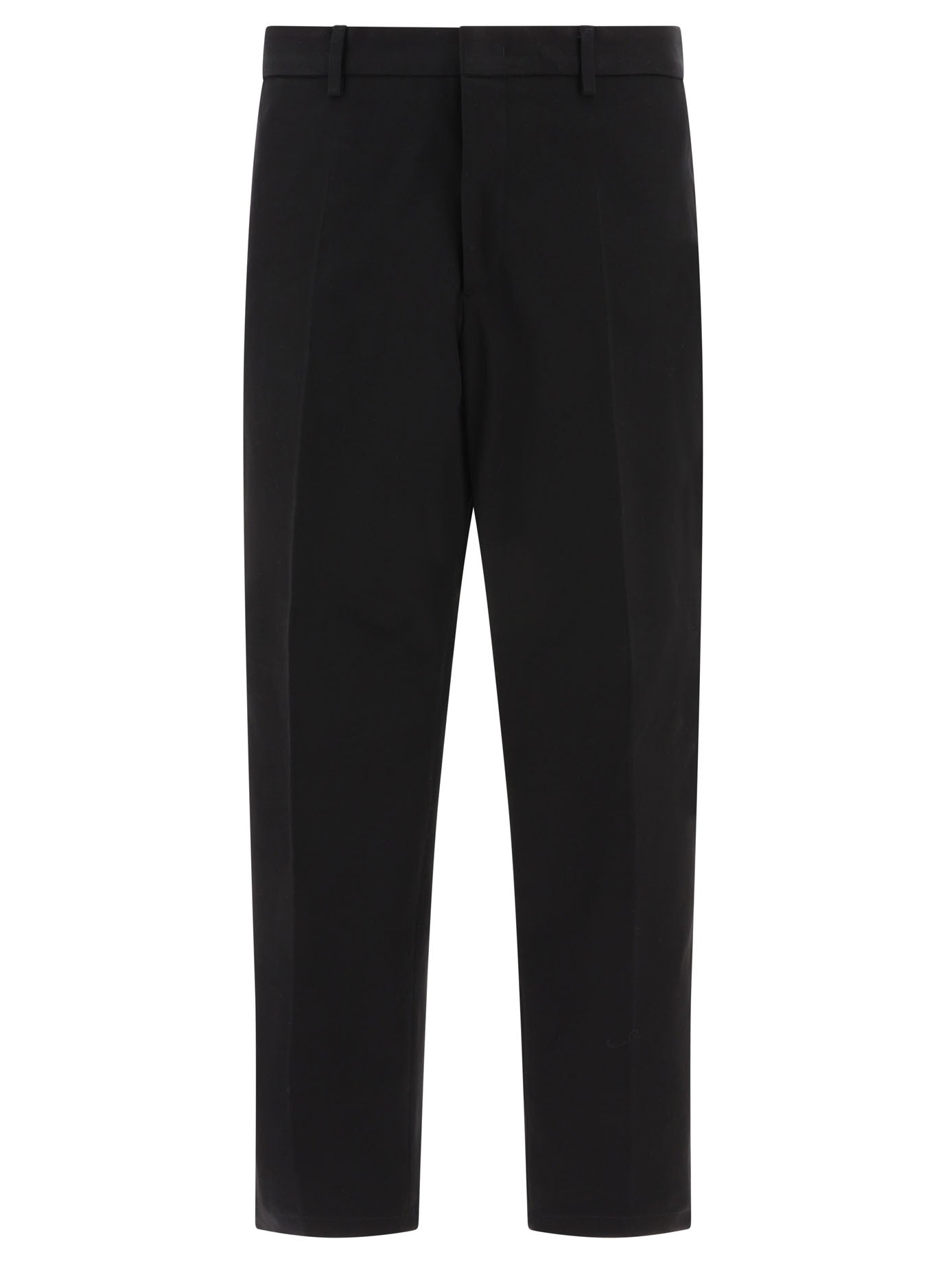 Jil Sander-Gabardine Trousers Nero-Uomo