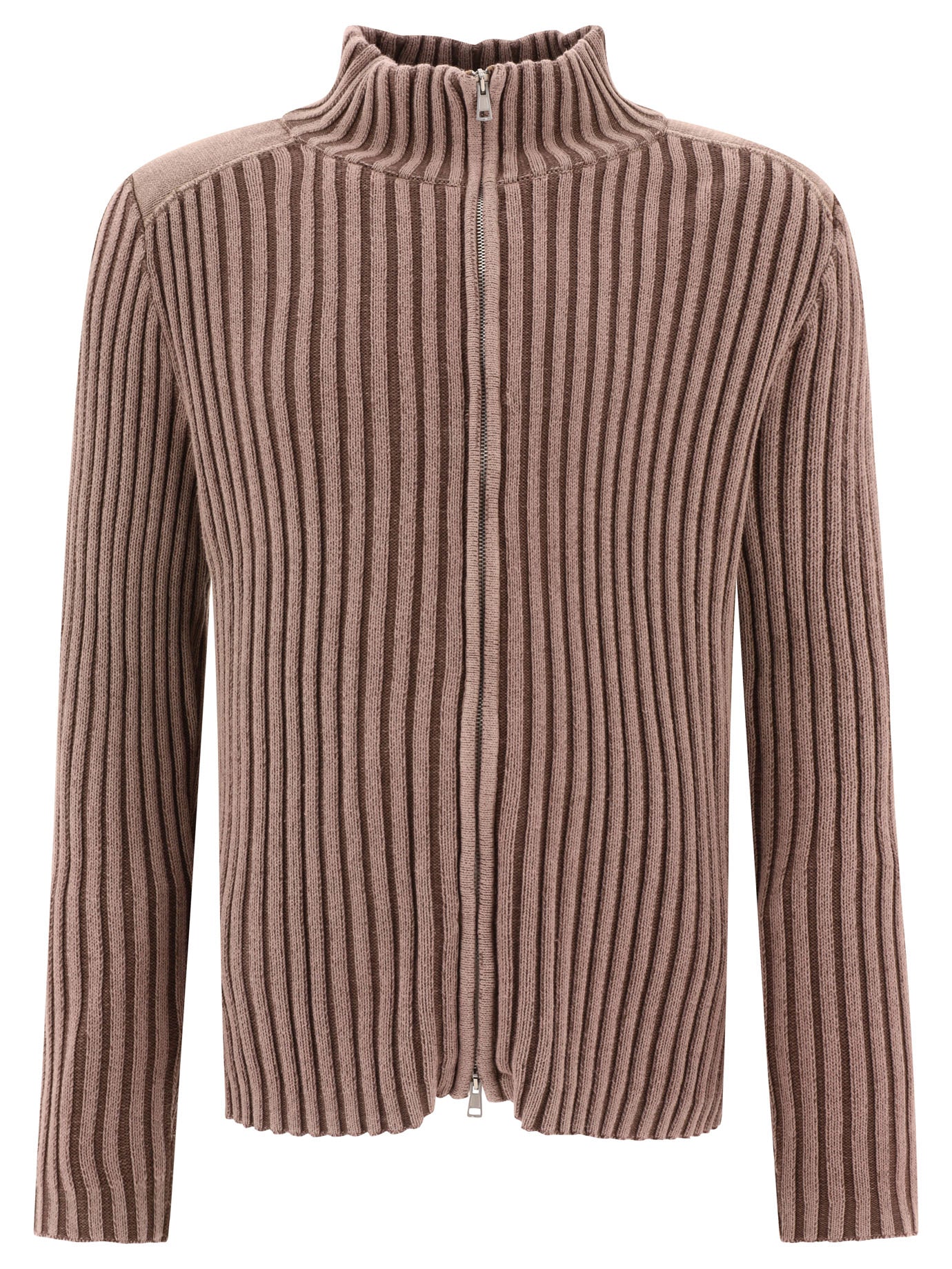 Our Legacy-Ribbed Zip Cardigan Knitwear Rosa-Uomo