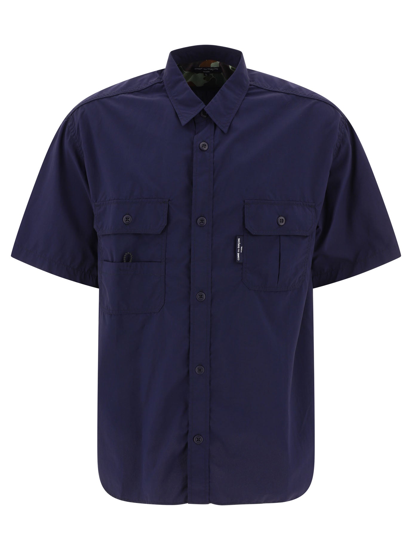 Comme Des GarçOns Homme-Cargo-Style Shirt Shirts Blu-Uomo