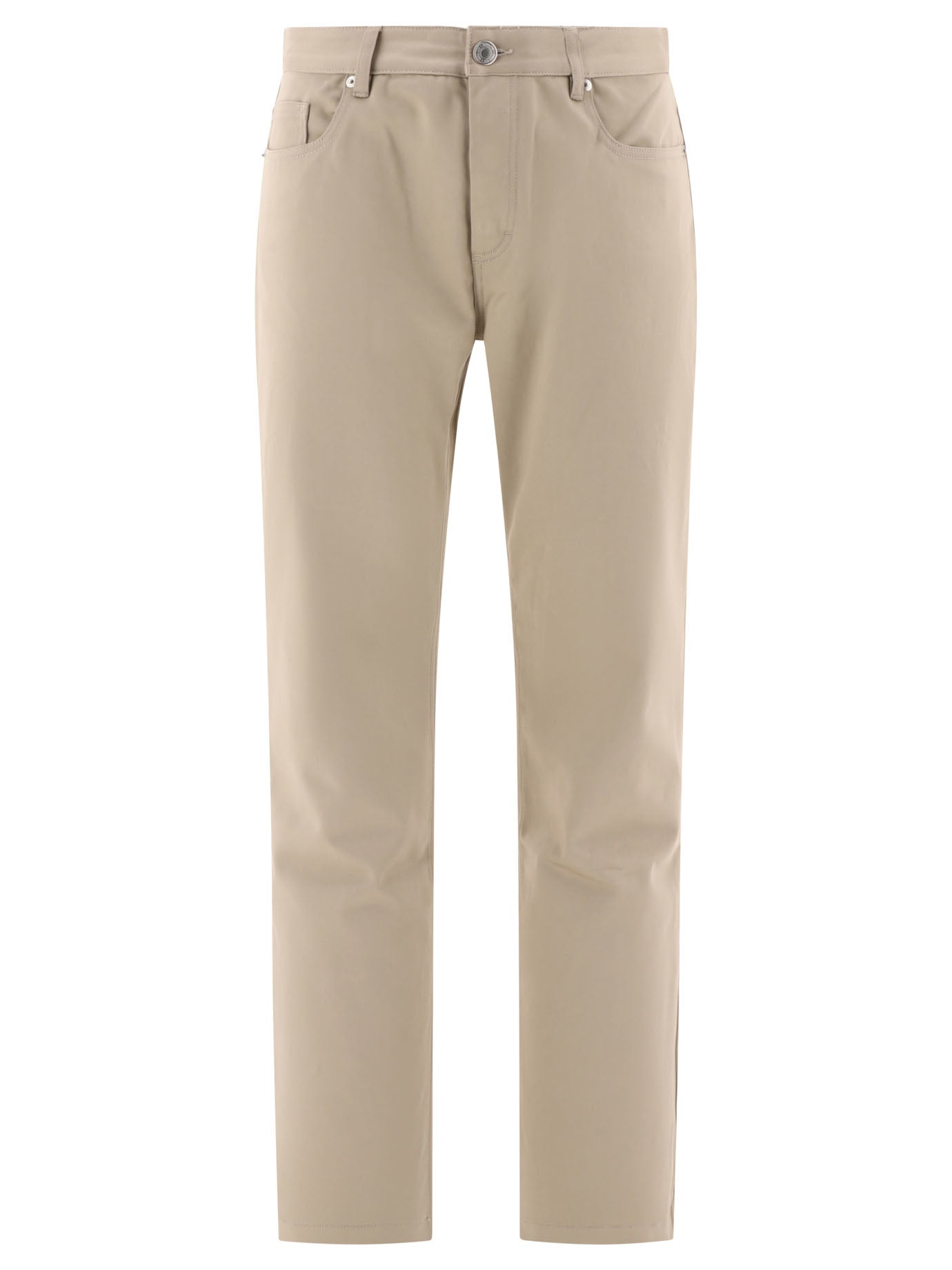 Ami Paris-Straight Fit Trousers Beige-Uomo