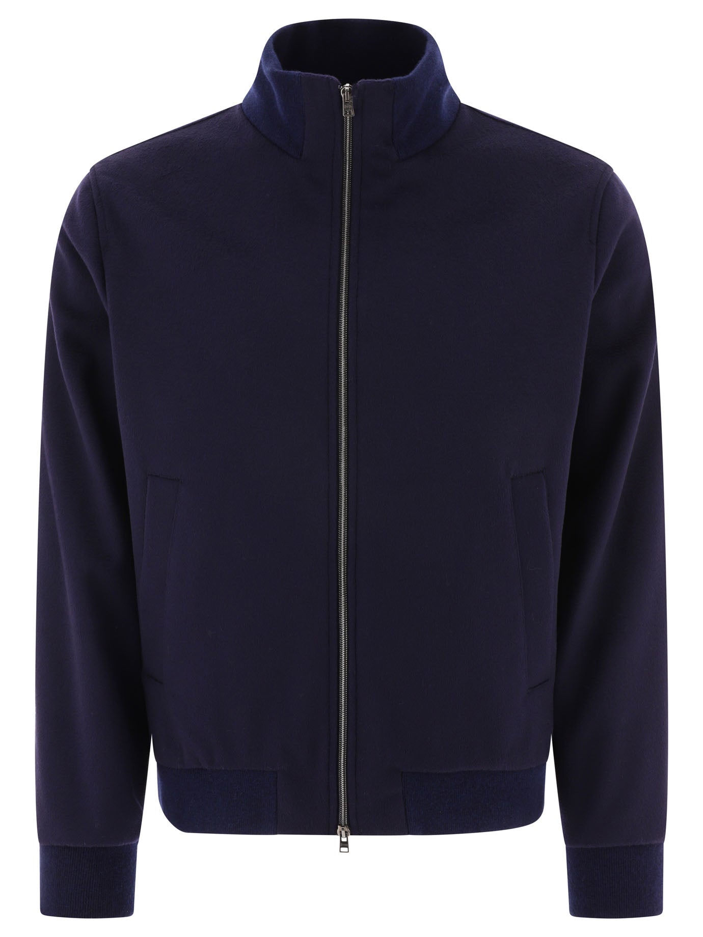 Herno-Wool Bomber Jacket Giacche Blu-Uomo