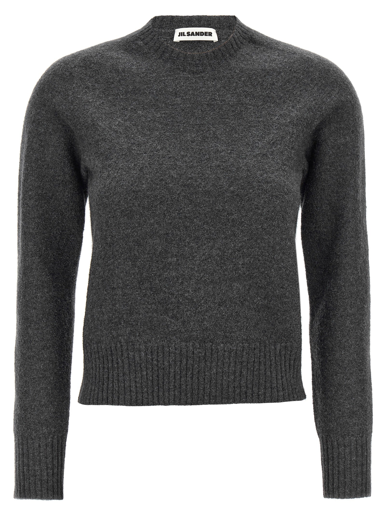 Jil Sander-Wool Sweater Maglioni Grigio-Donna