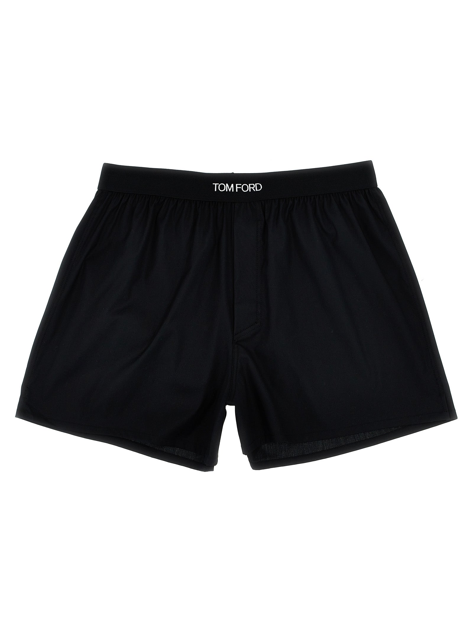 Tom Ford-Logo Elastic Boxer Shorts Intimo Nero-Uomo