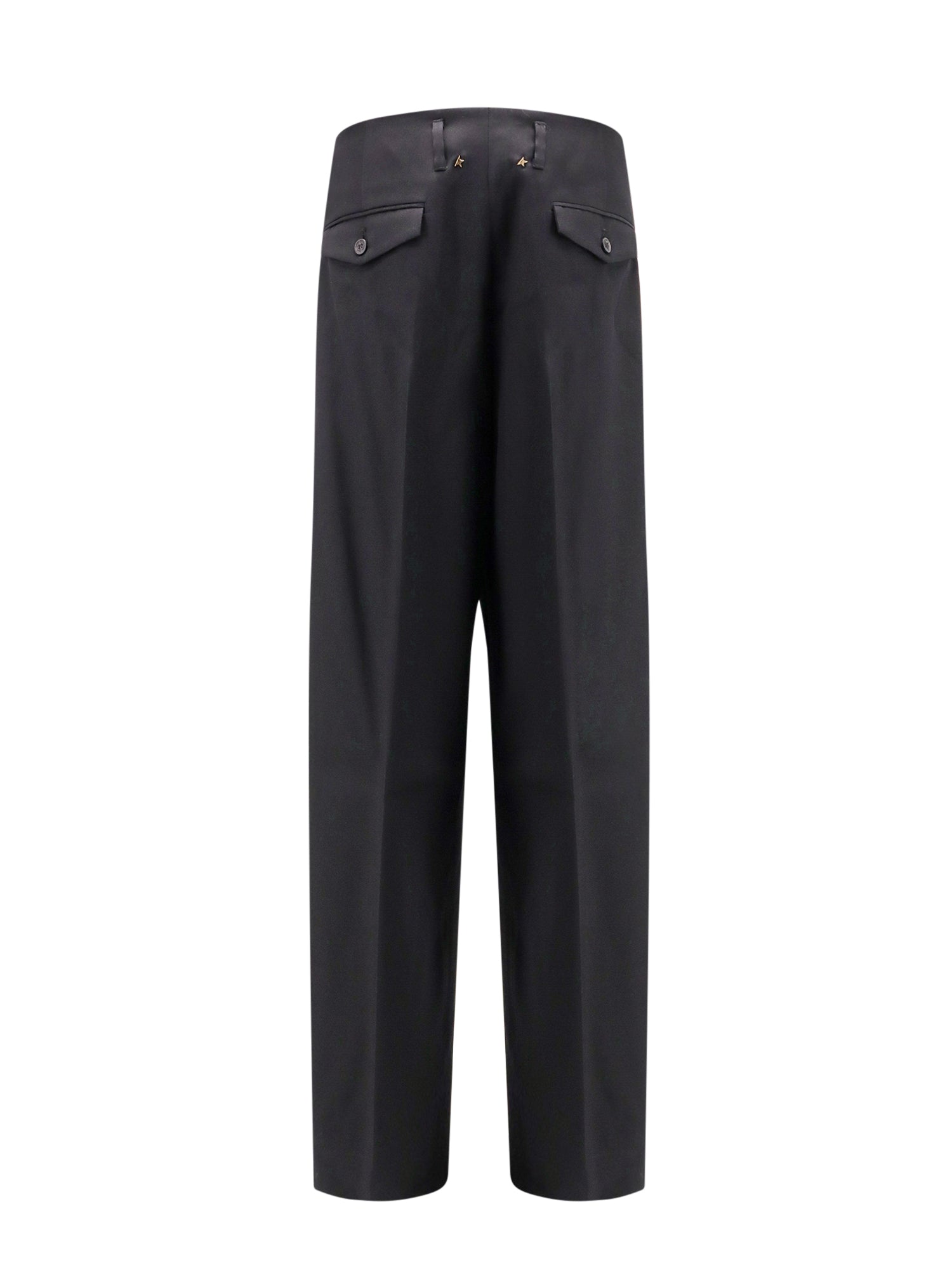 Golden Goose-Pantalone Wide Leg in lana vergine-Donna