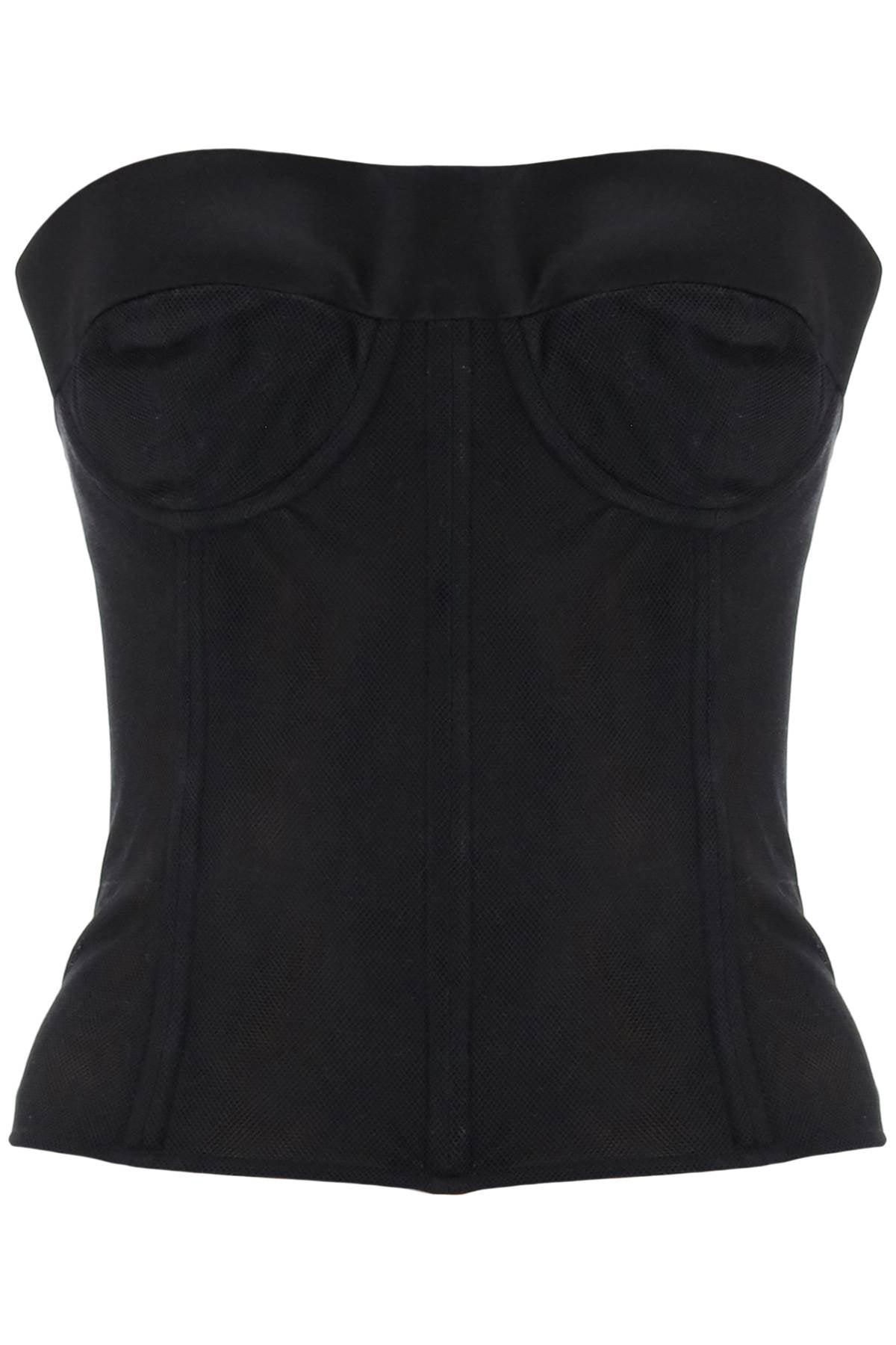 Maison Margiela-Top Bustier In Mesh-Donna