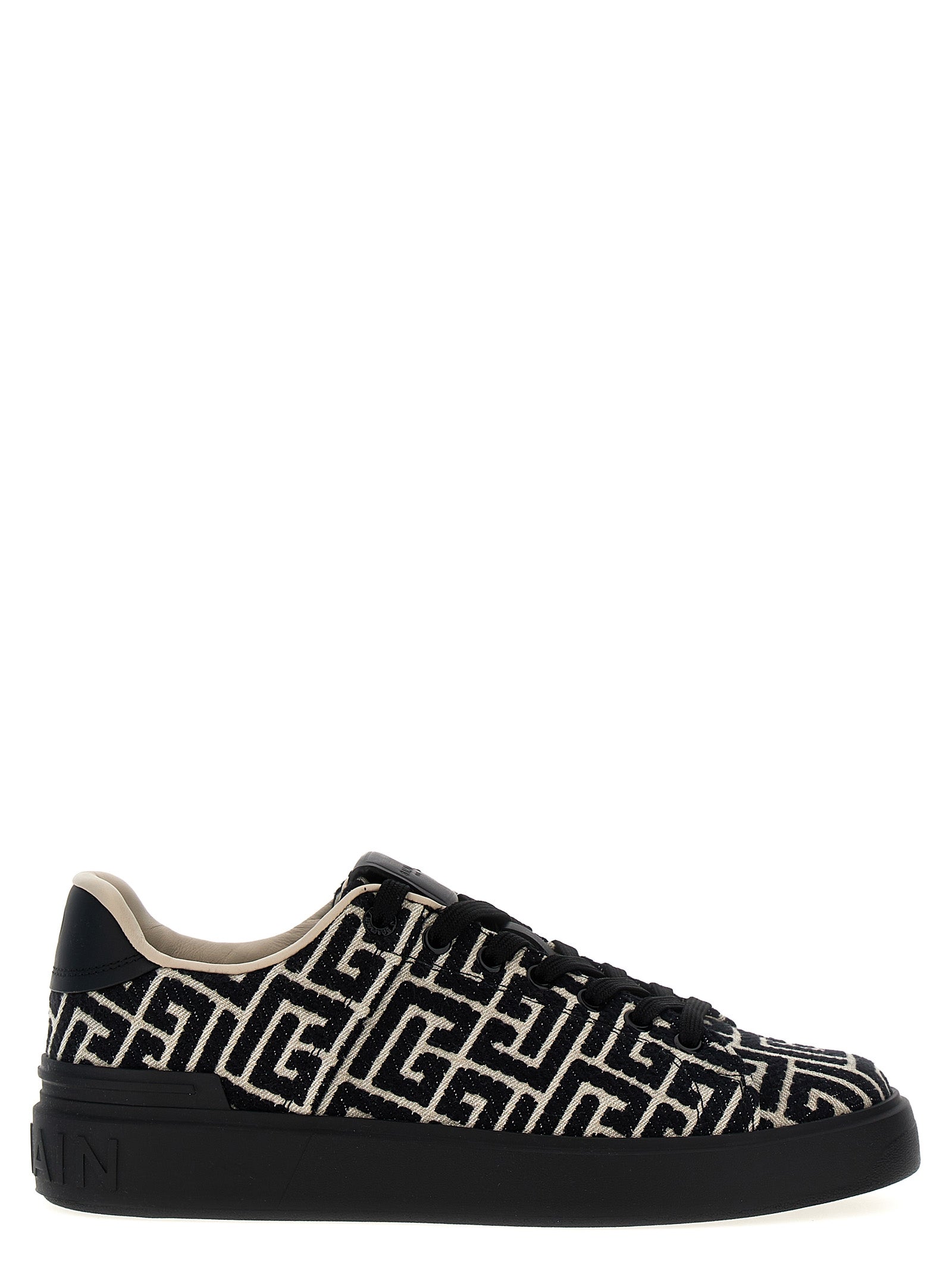 Balmain-B-Court Sneakers Nero-Uomo