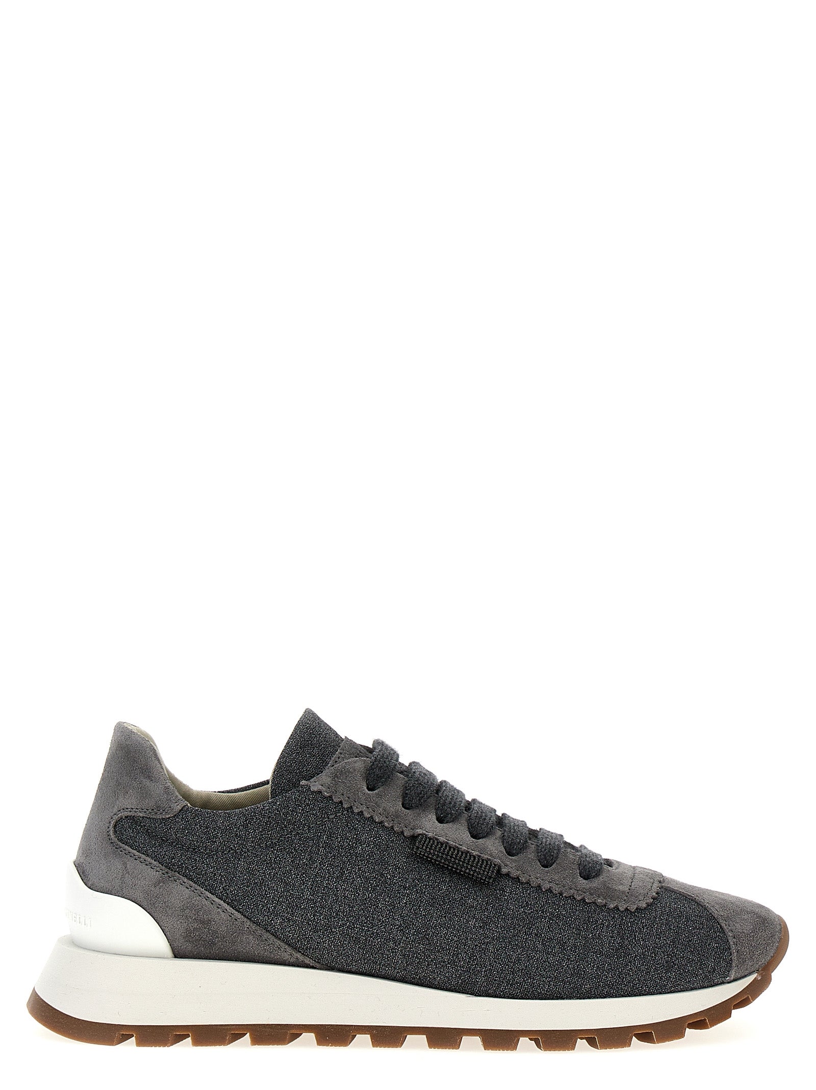 Brunello Cucinelli-Monile Sneakers Grigio-Donna