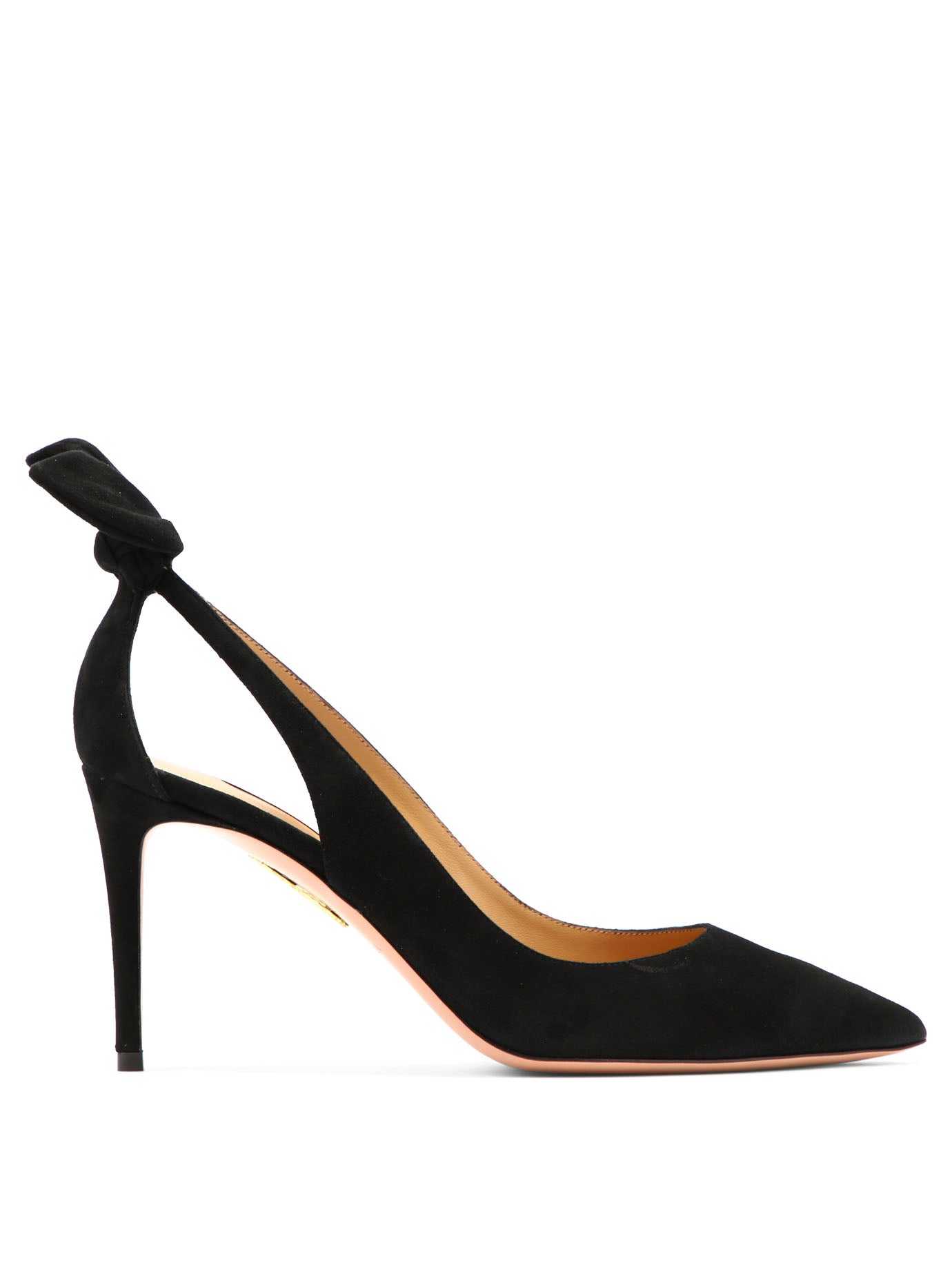 Aquazzura-Bow Tie 85 Heeled Shoes Nero-Donna