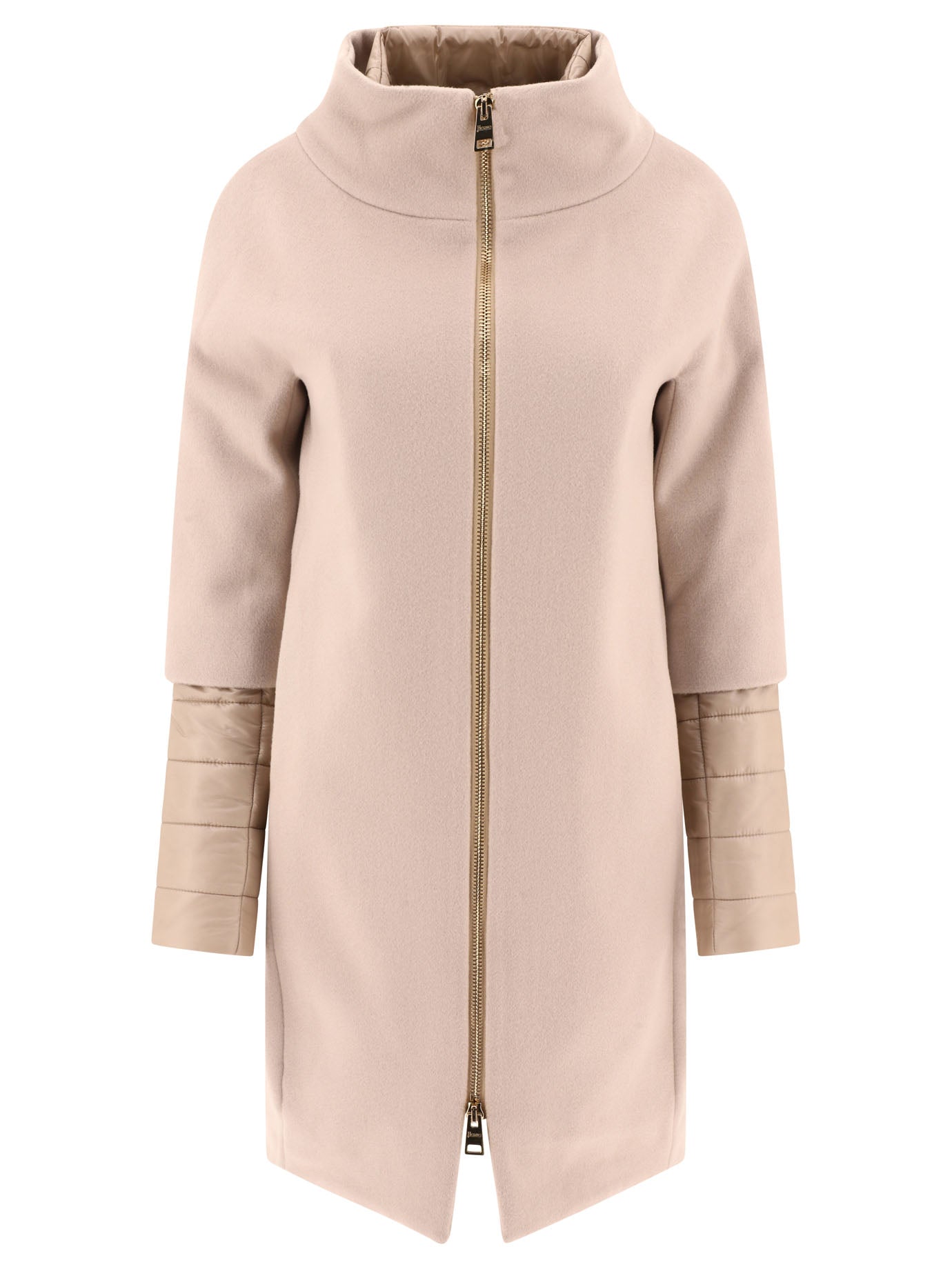 Herno-Coat With Down Inserts Coats Beige-Donna