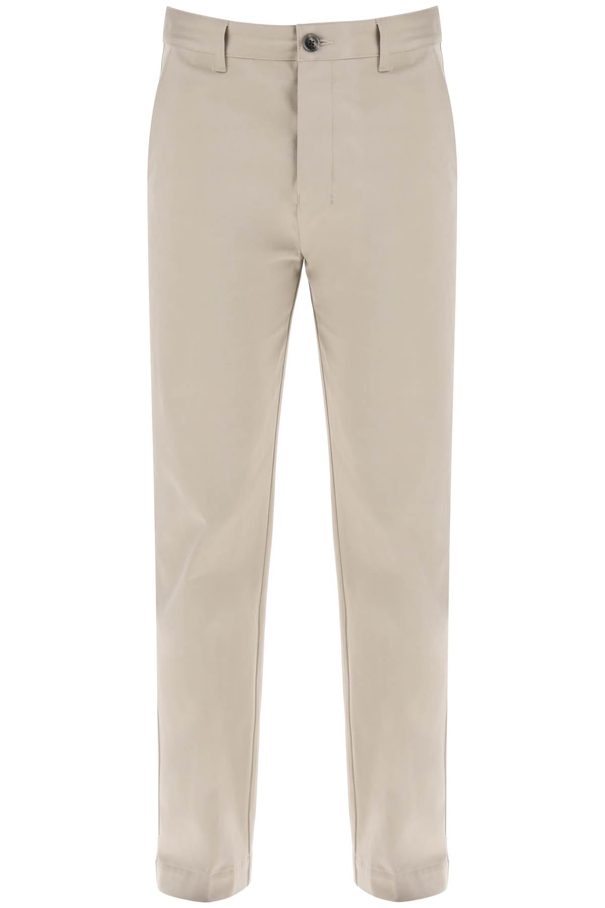 Ami Paris-Pantaloni Chino In Raso Di Cotone-Uomo