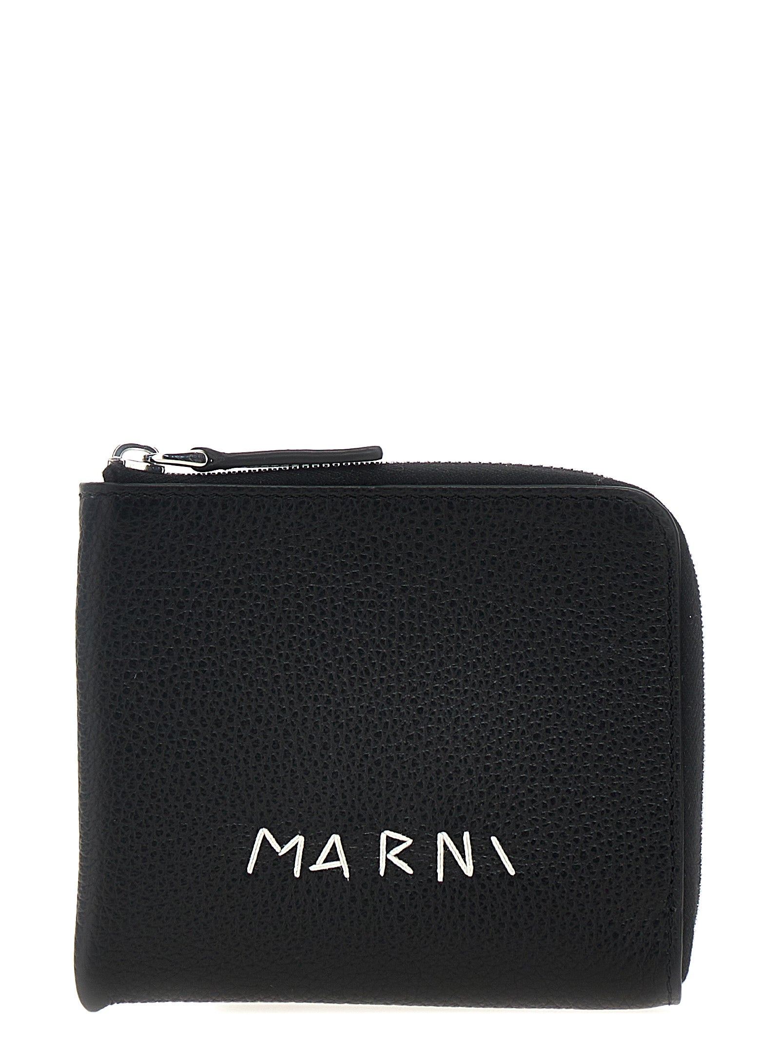 Marni-Logo Wallet Portafogli Nero-Donna