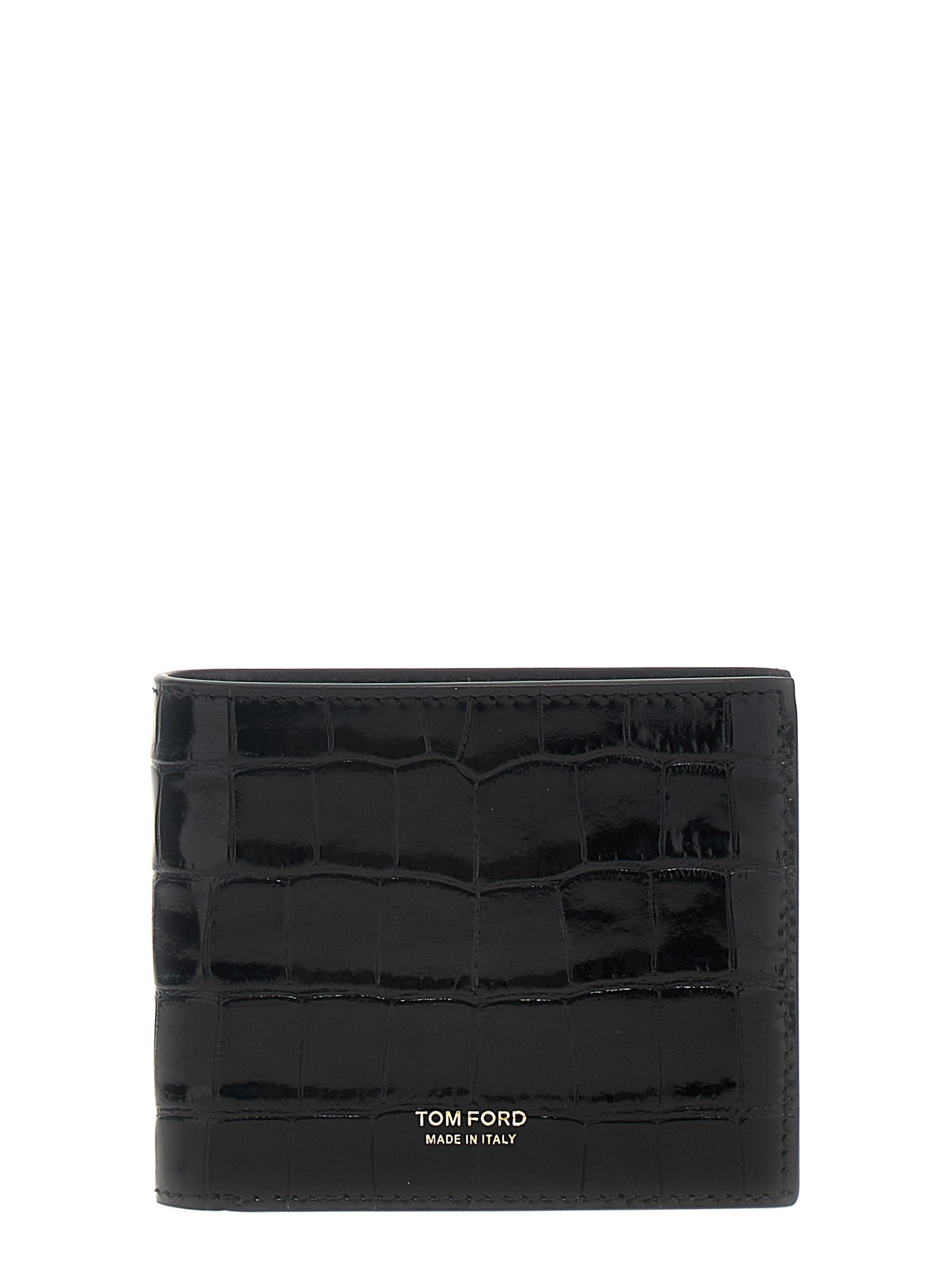 Tom Ford-Logo Wallet Portafogli Nero-Uomo