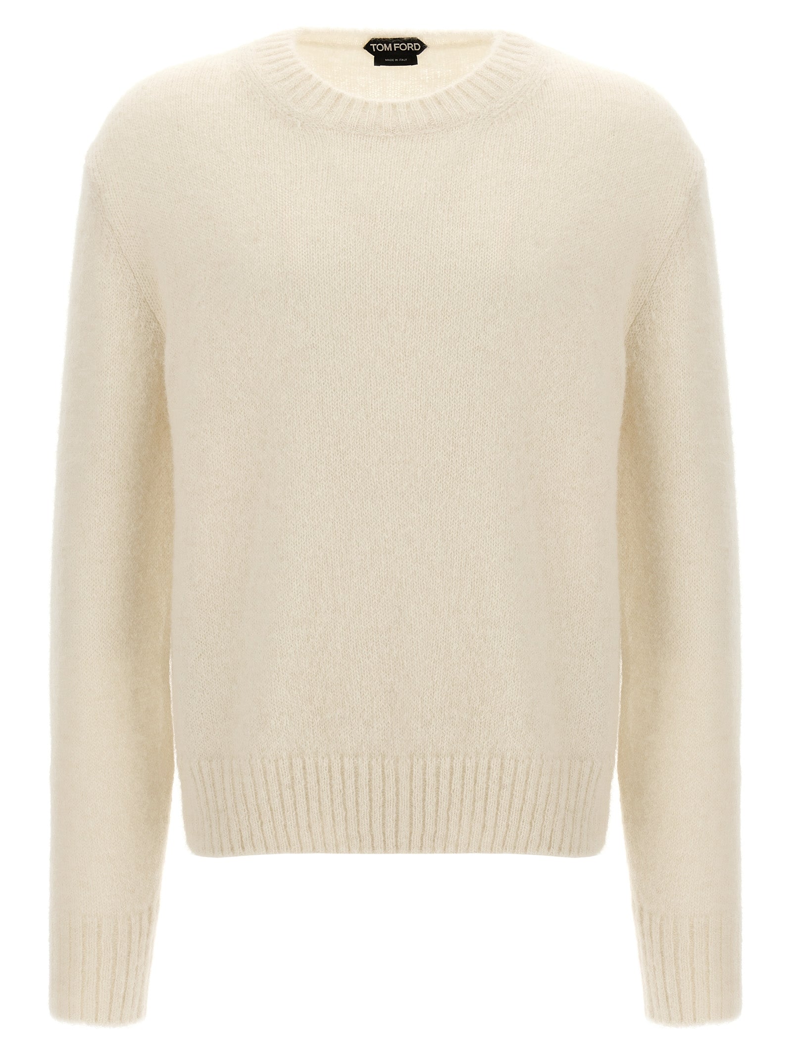 Tom Ford-Alpaca Sweater Maglioni Bianco-Uomo