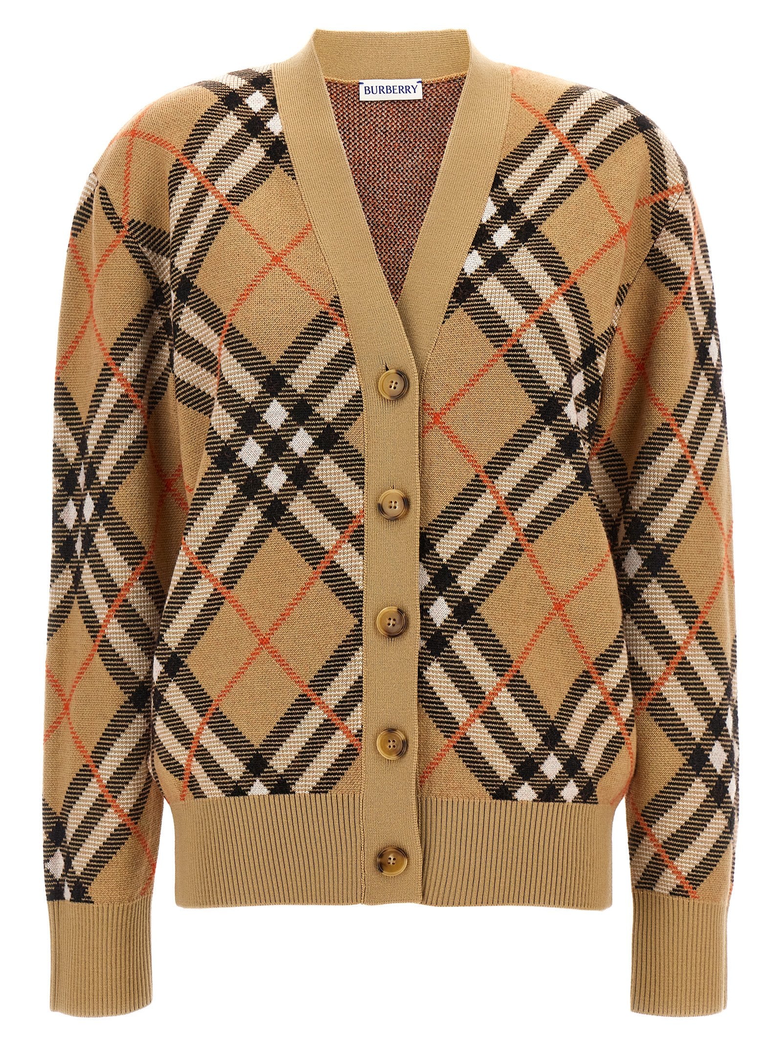 Burberry-Check Maglioni Beige-Donna