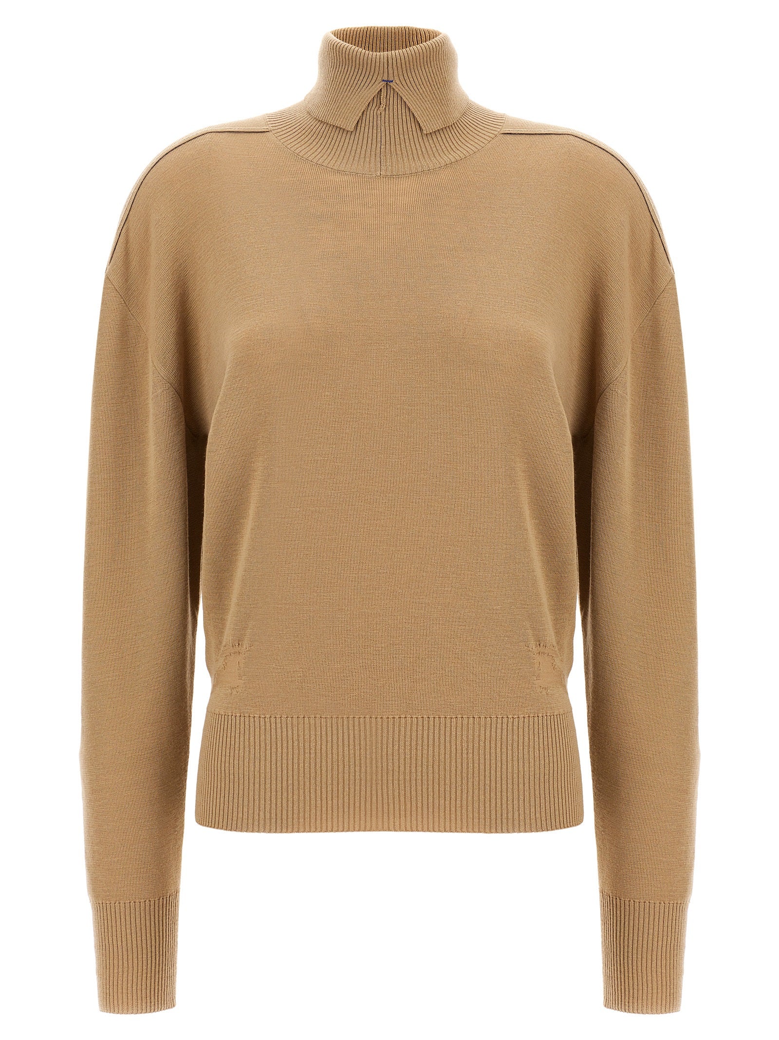 Burberry-Turtle-Neck Sweater Maglioni Beige-Donna