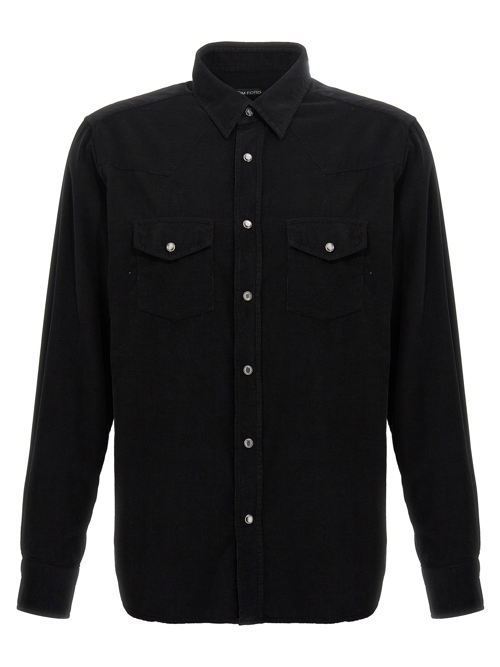 Tom Ford-Corduroy Shirt Camicie Nero-Uomo