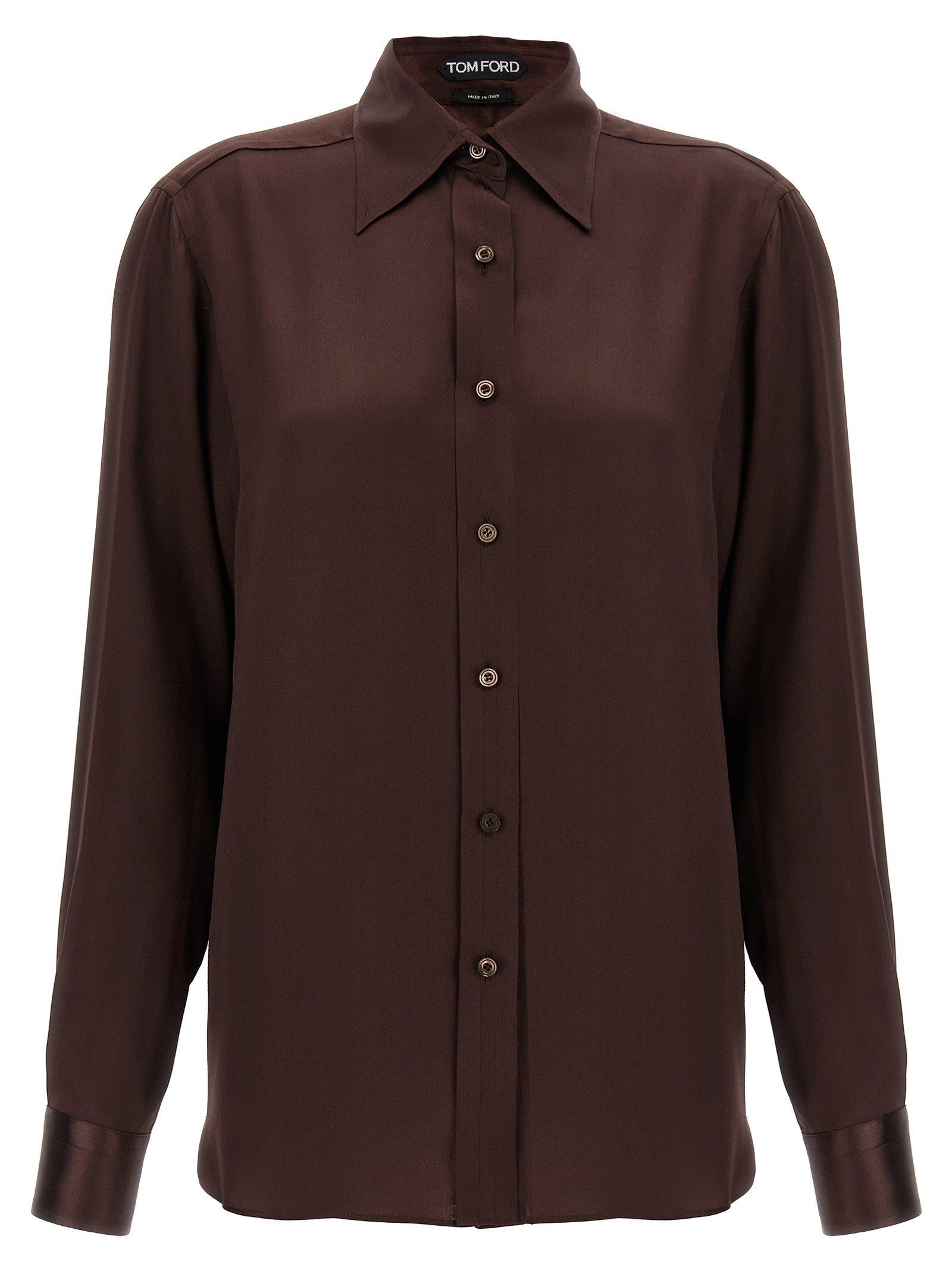 Tom Ford-Silk Shirt Camicie Marrone-Donna