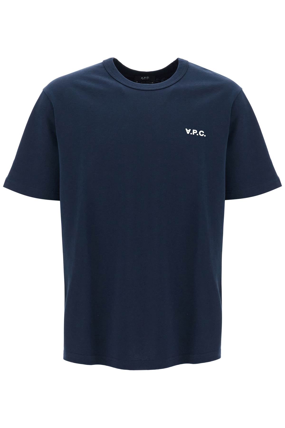 A. P.C.-T Shirt Con Logo Floccato-Uomo