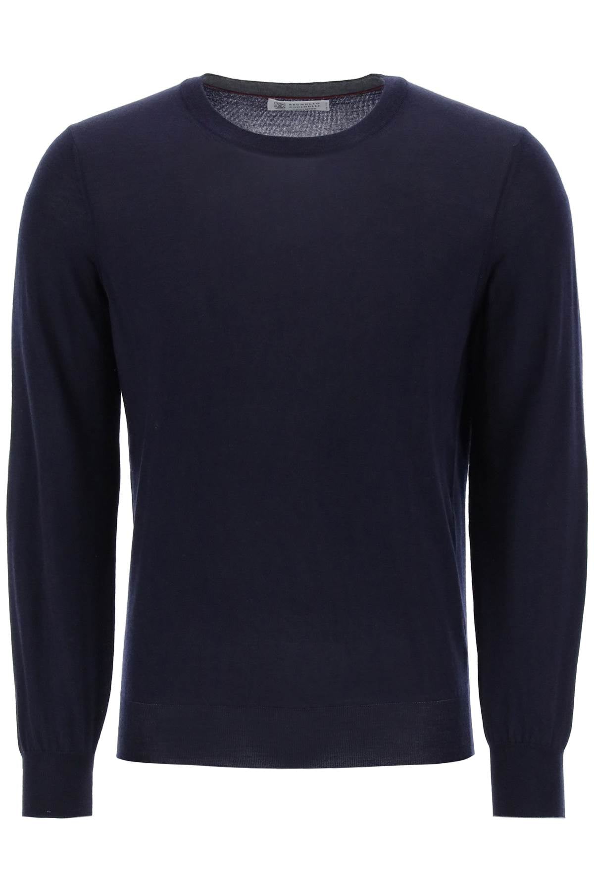 Brunello Cucinelli-Pullover In Lana E Cashmere-Uomo