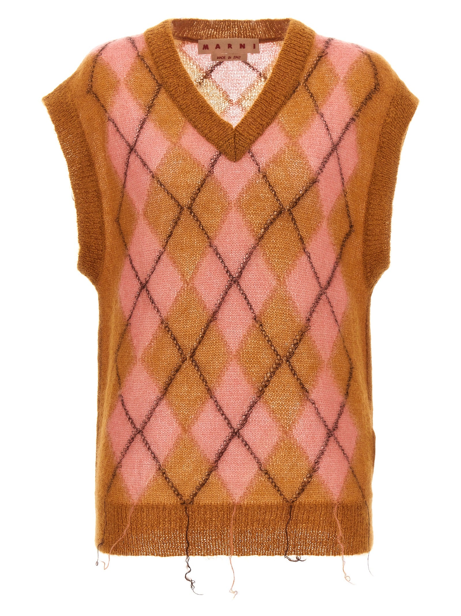 Marni-Diamond-Shaped Vest Maglioni Multicolor-Uomo