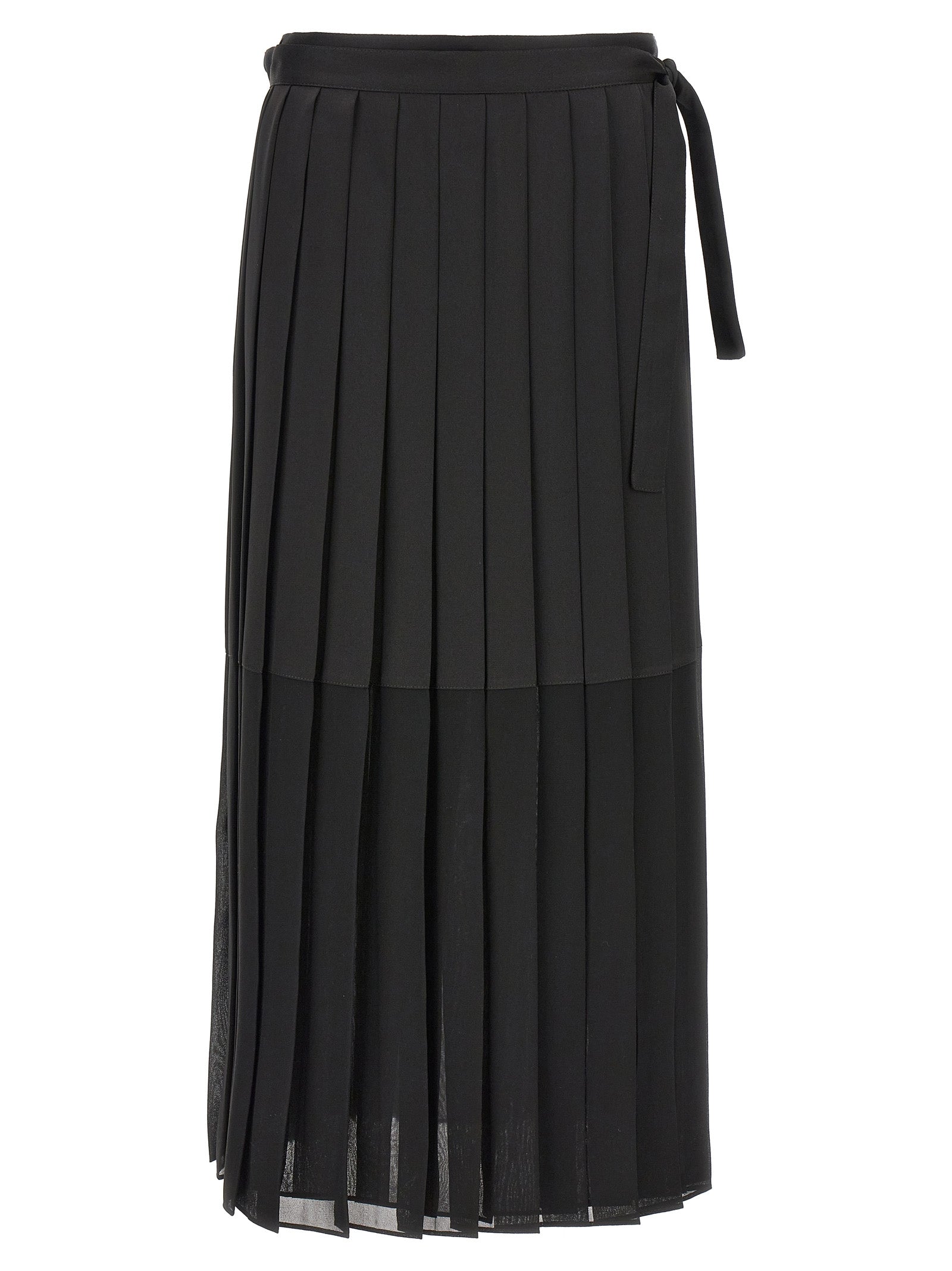 Fabiana Filippi-Pleated Skirt Gonne Nero-Donna