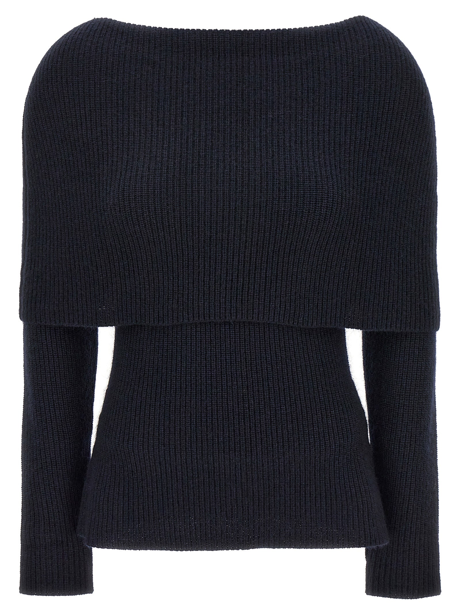 Fabiana Filippi-Soft Neckline Sweater Maglioni Blu-Donna