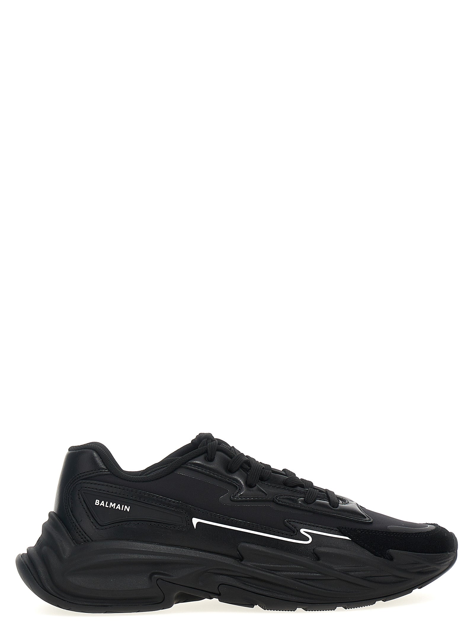 Balmain-Run-Row Sneakers Nero-Uomo