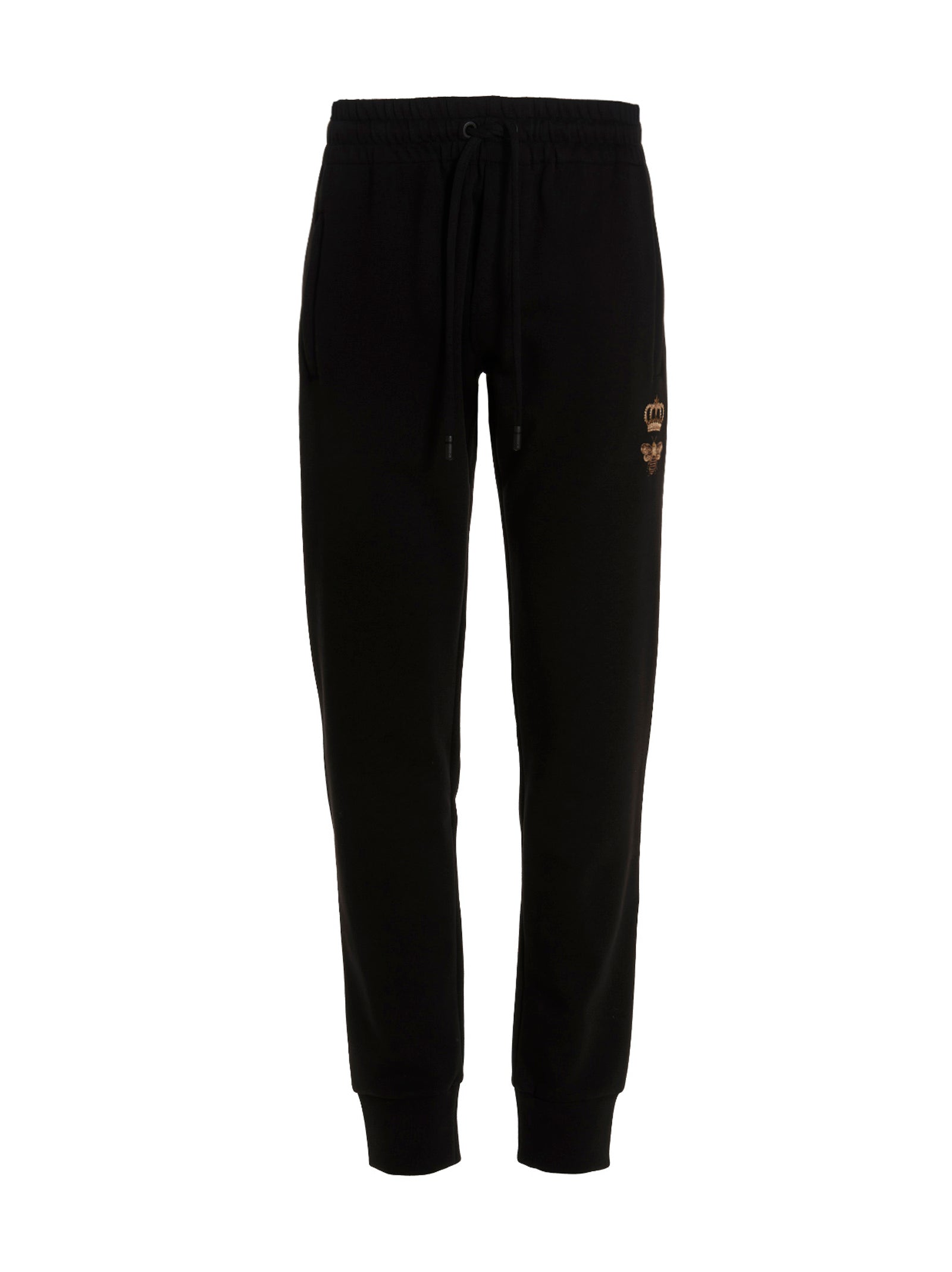 Dolce & Gabbana-Black Sicily Pantaloni Nero-Uomo