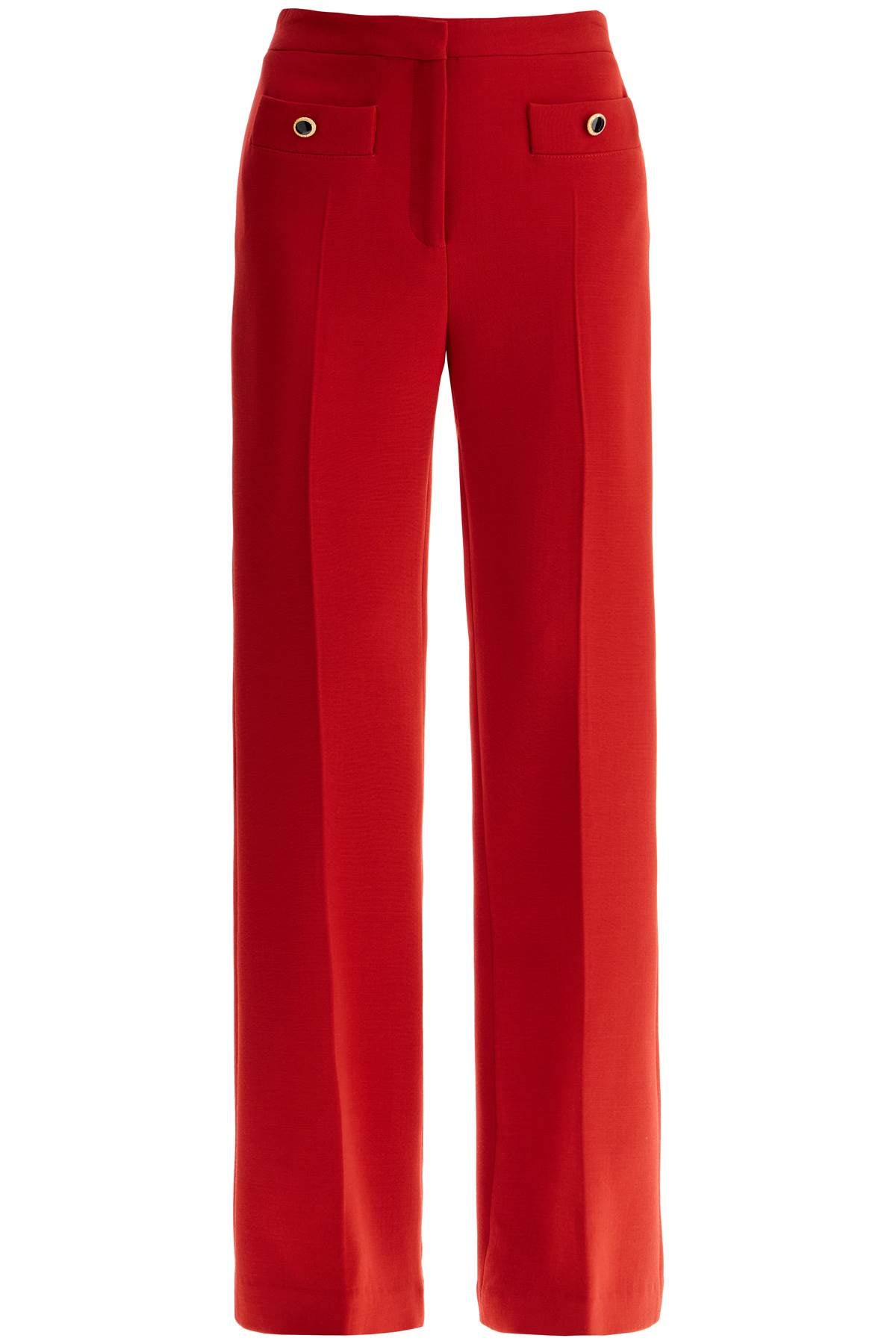 Alessandra Rich-Pantaloni Sartoriali Bootcut In Lana-Donna