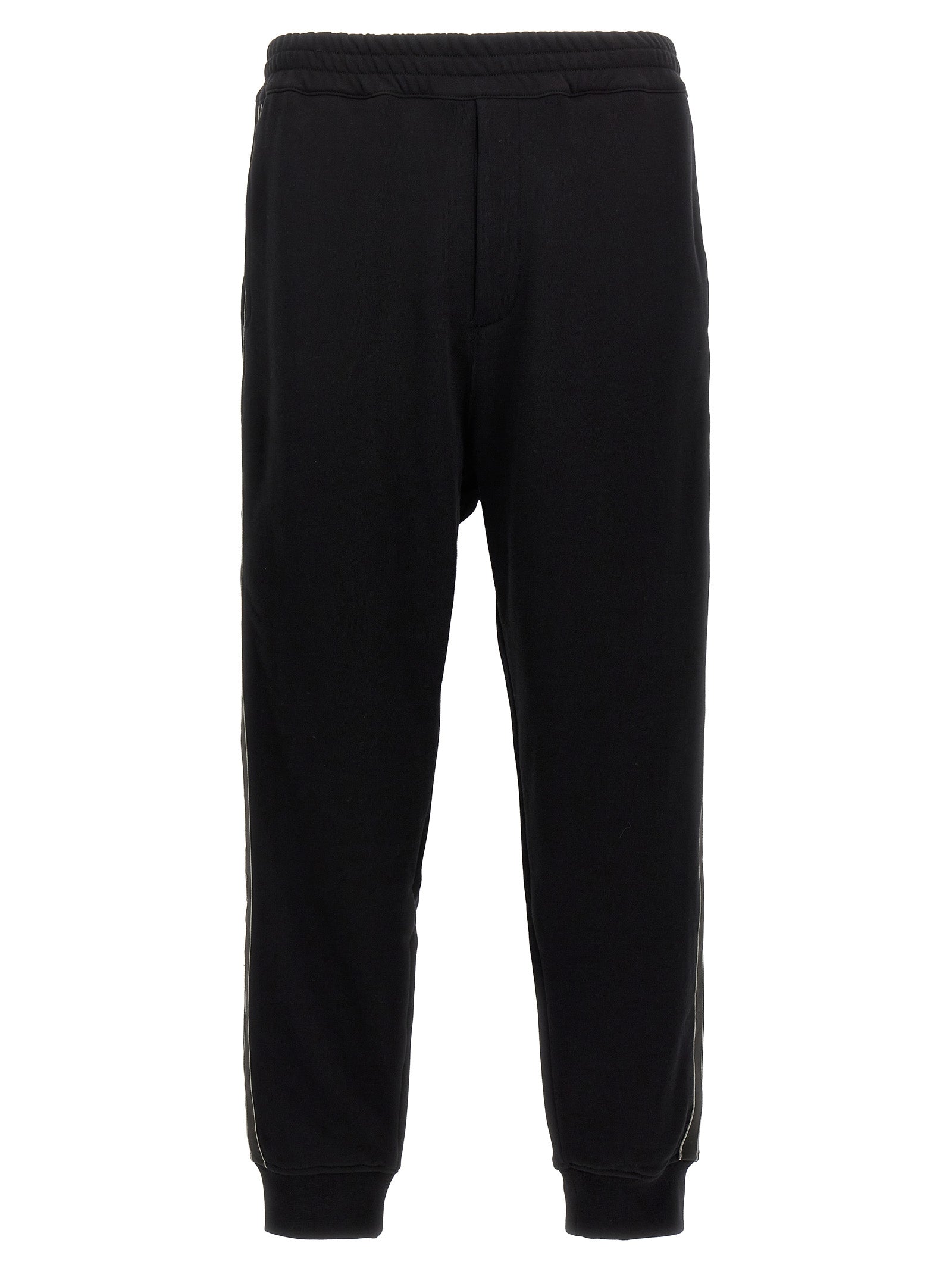 Alexander Mcqueen-Side Band Joggers Pantaloni Nero-Uomo