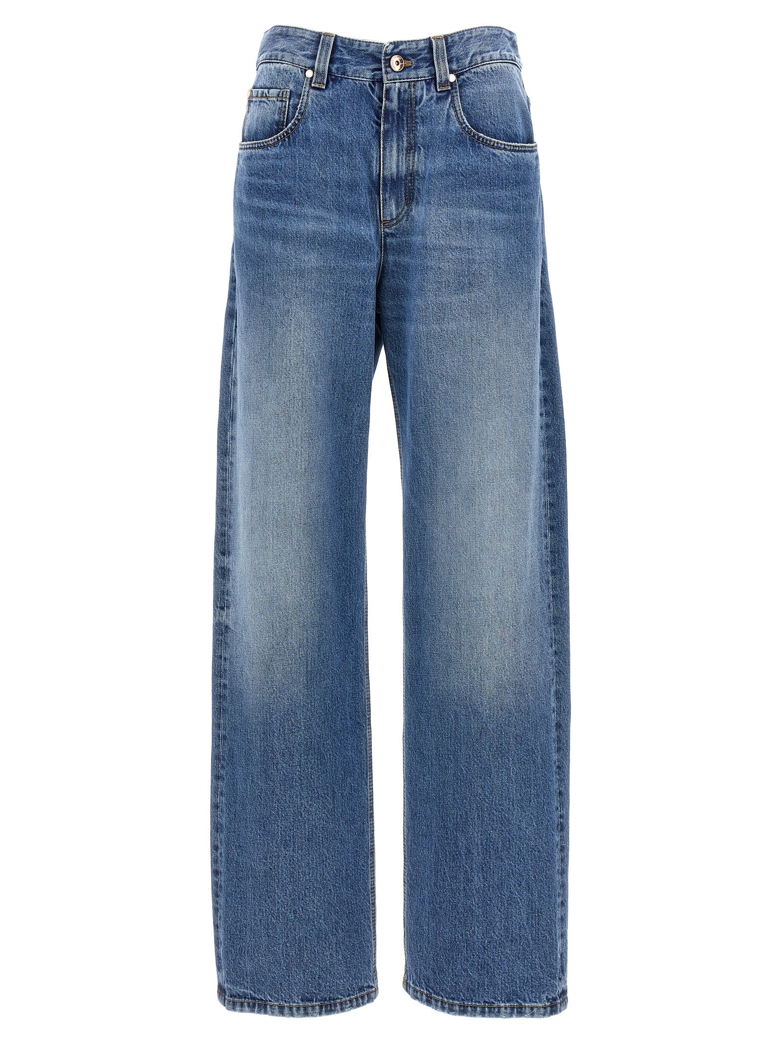 Brunello Cucinelli-Monile Jeans Blu-Donna