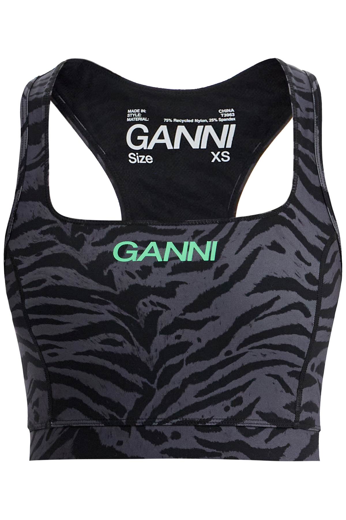 Ganni-Top Sportivo Animalier-Donna