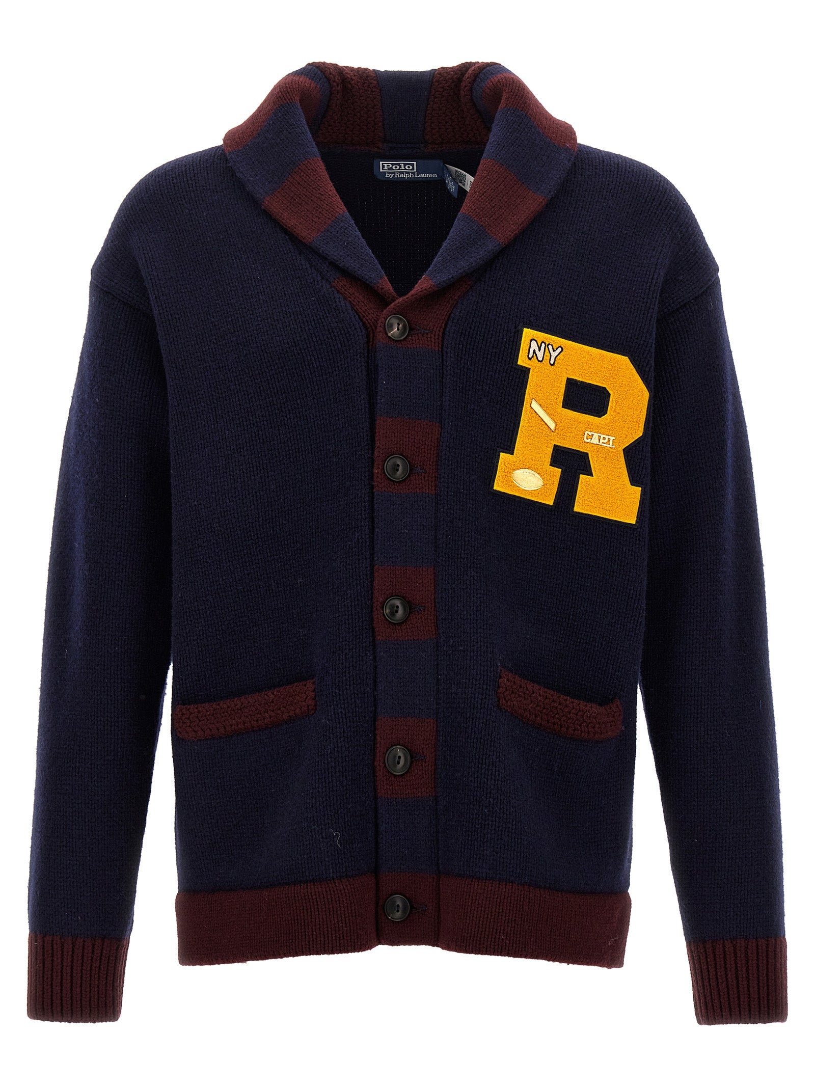 Polo Ralph Lauren-Logo Cardigan Maglioni Blu-Uomo