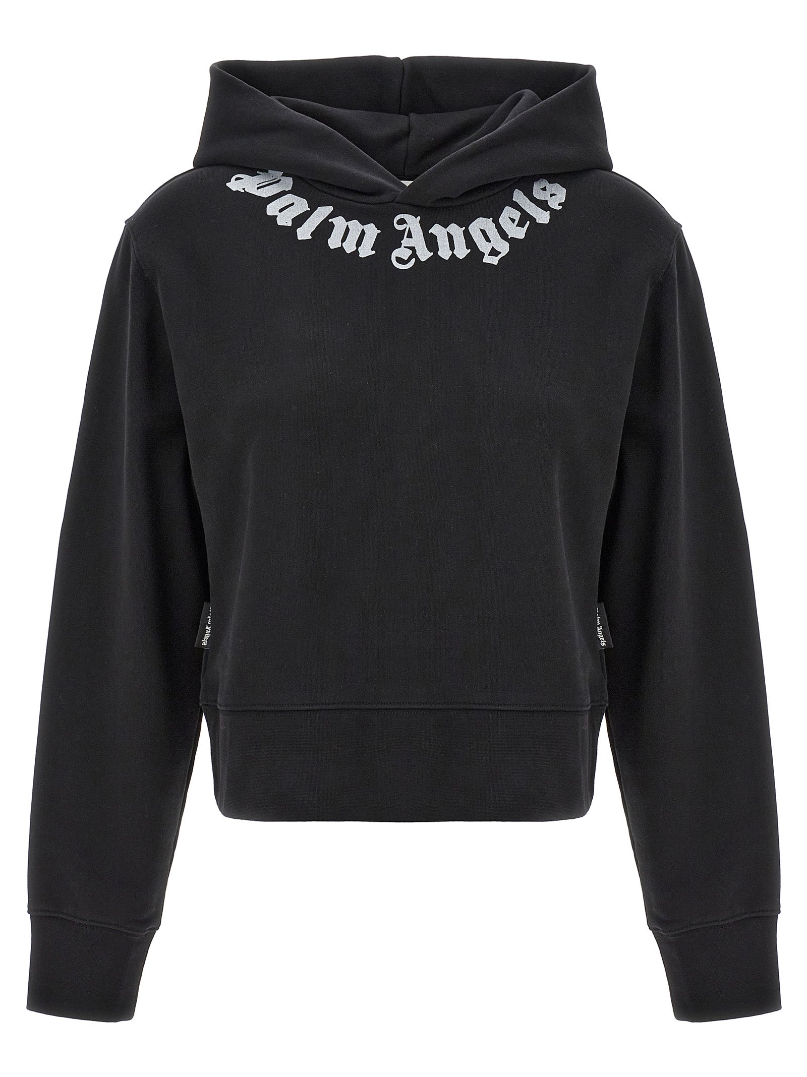 Palm Angels-Neck Logo Felpe Nero-Donna