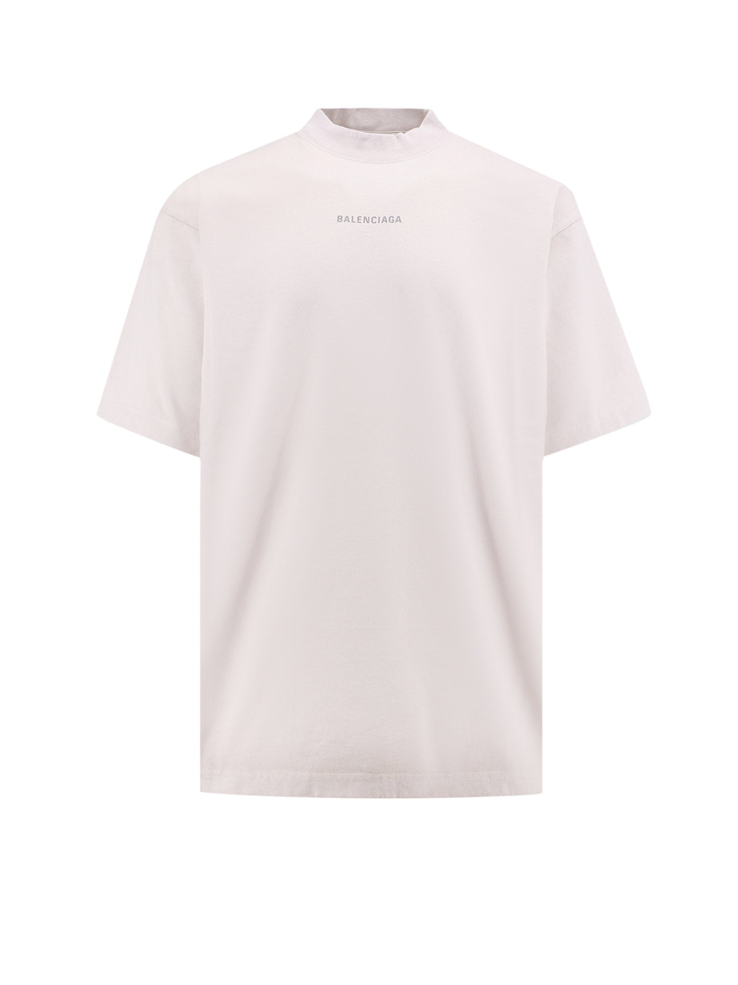 Balenciaga-T-shirt in cotone con logo frontale-Uomo