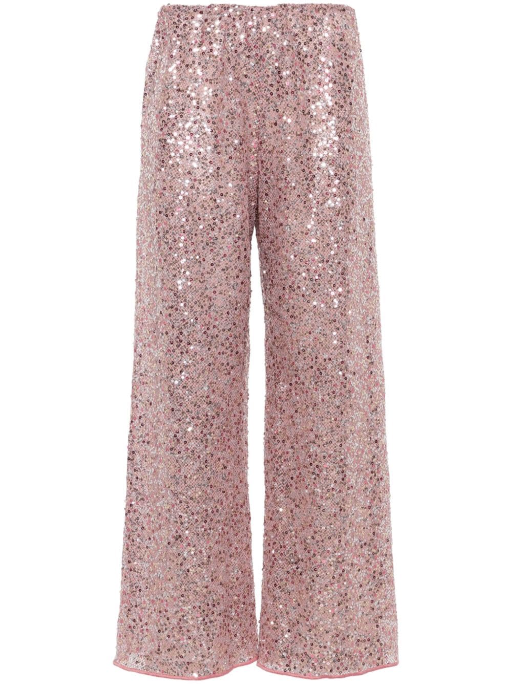 Oséree-Pantaloni dritti con paillettes-Donna