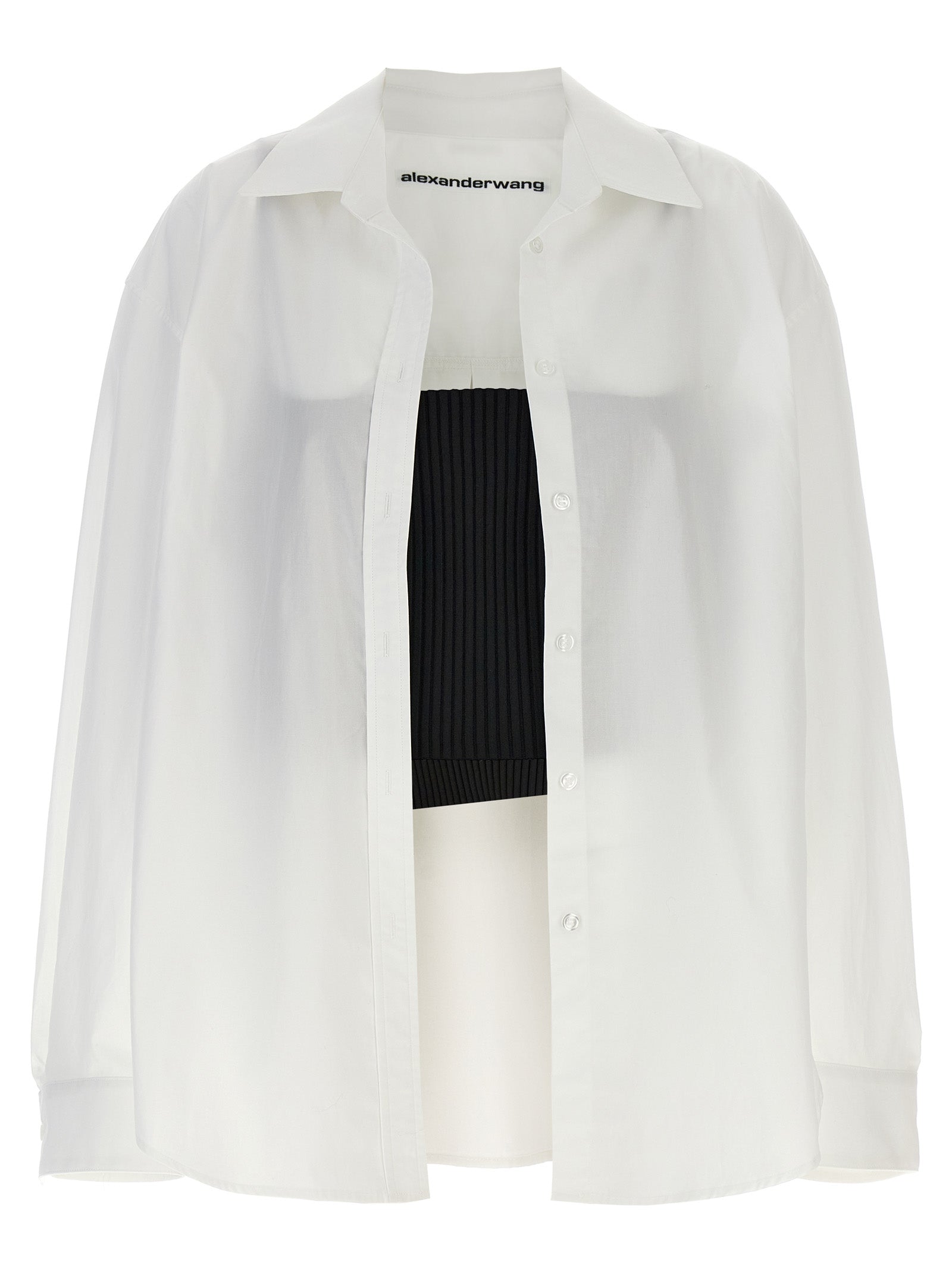 Alexander Wang-Twin Set Shirt + Top Camicie Bianco/Nero-Donna