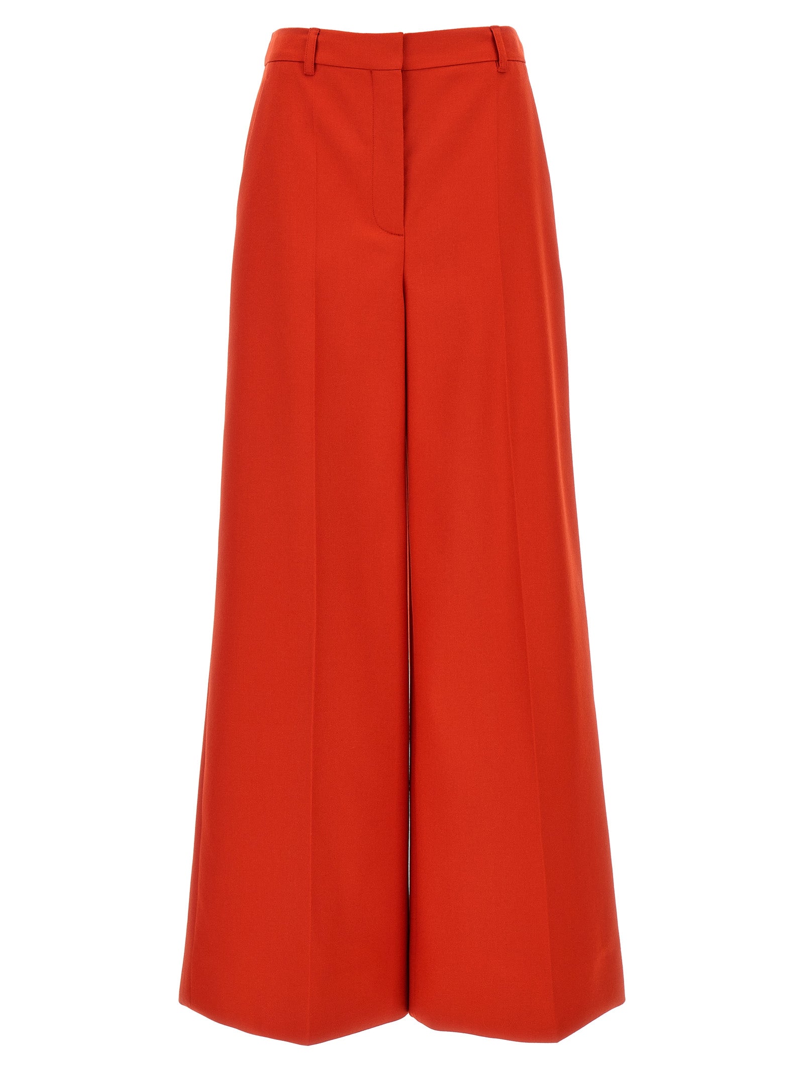 Stella Mccartney-Loose Leg Pantaloni Rosso-Donna