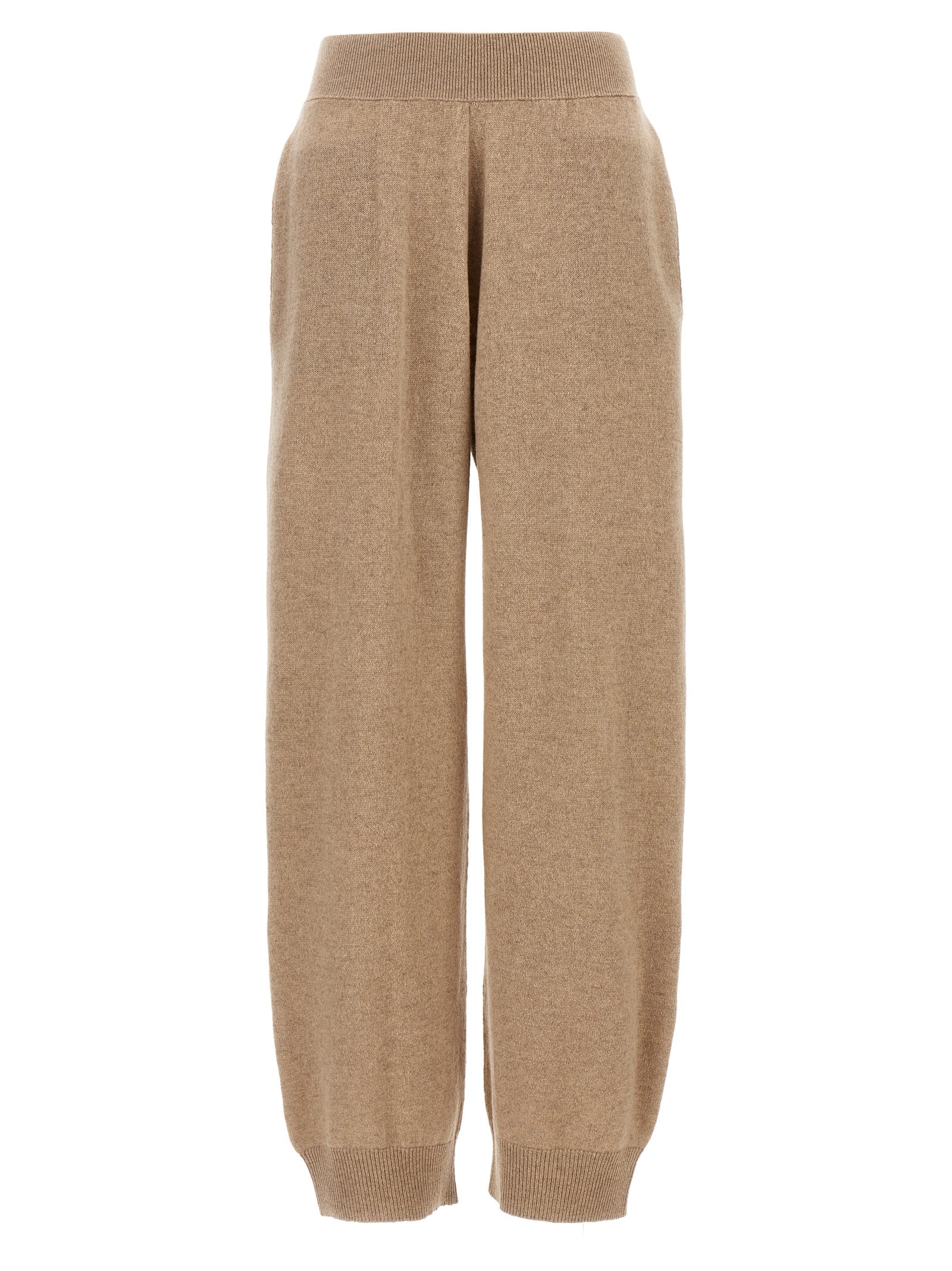 Stella Mccartney-Knitted Pantaloni Beige-Donna