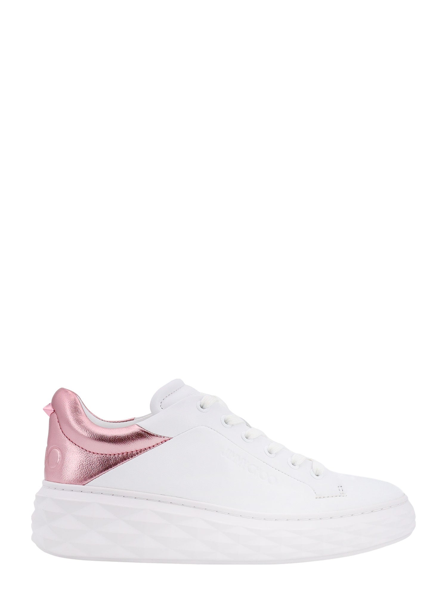 Jimmy Choo-Sneakers in pelle con dettaglio laminato in contrasto-Donna