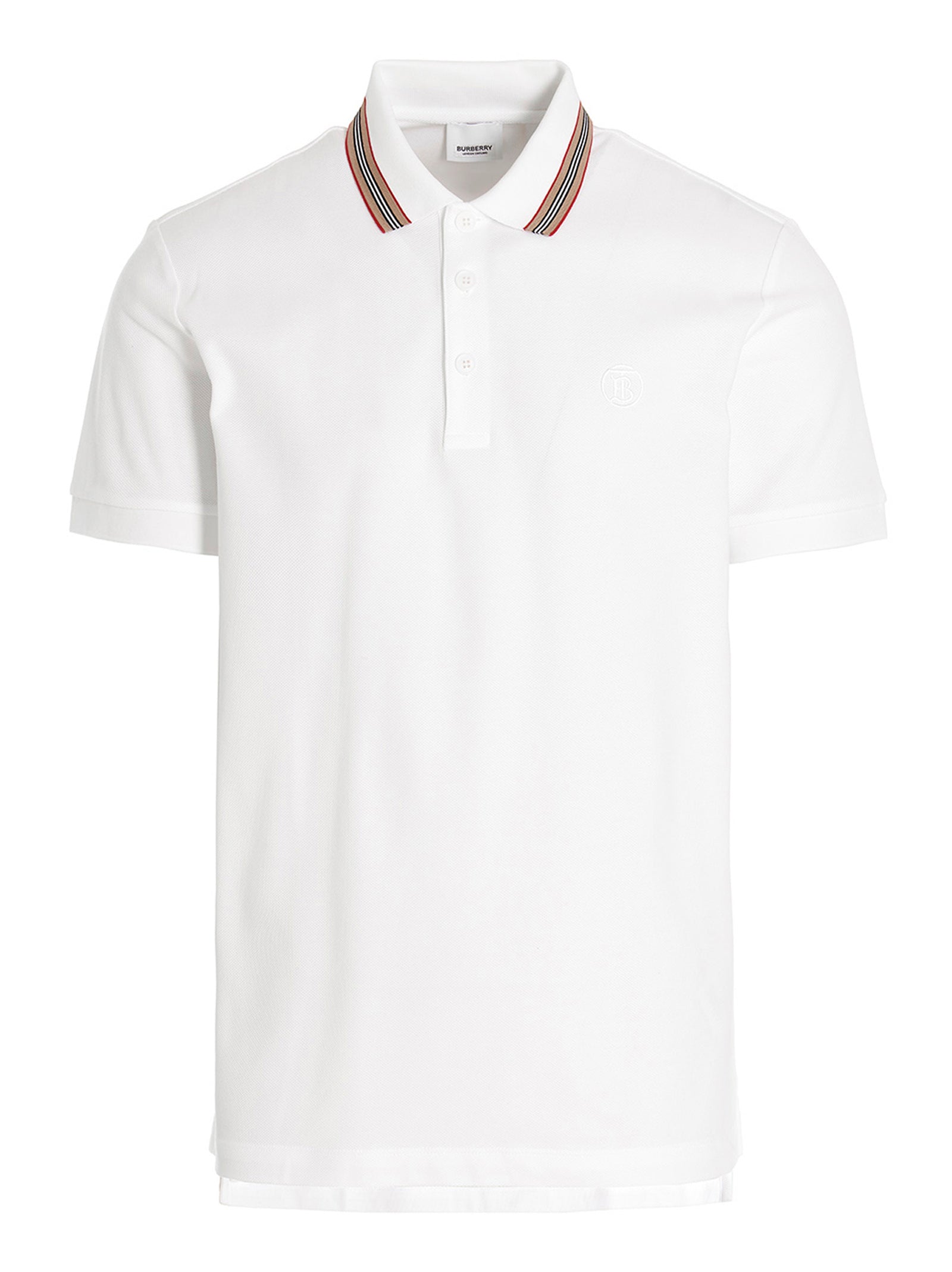 Burberry-Pierson Polo Bianco-Uomo