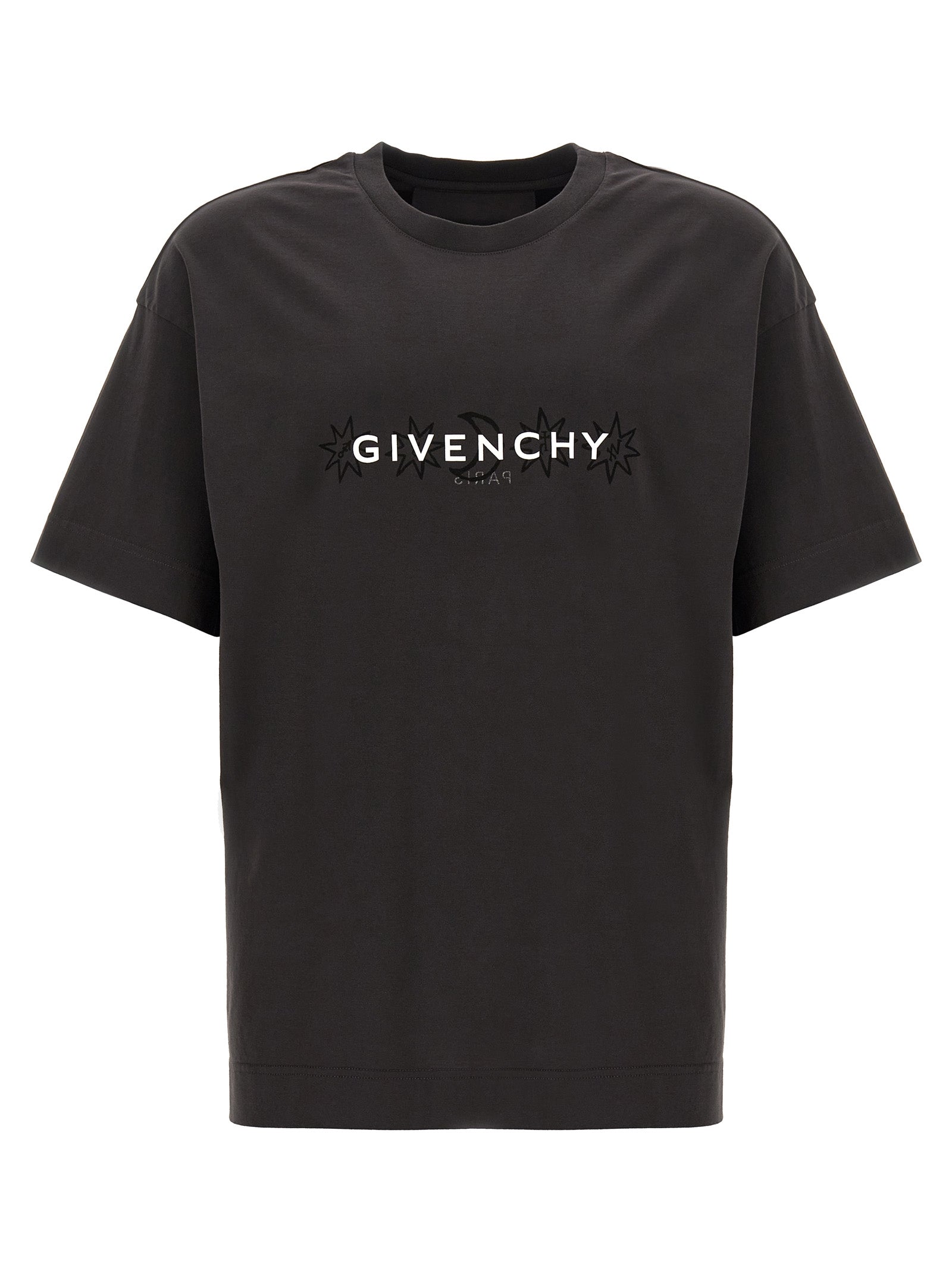 Givenchy-Printed T Shirt Grigio-Uomo