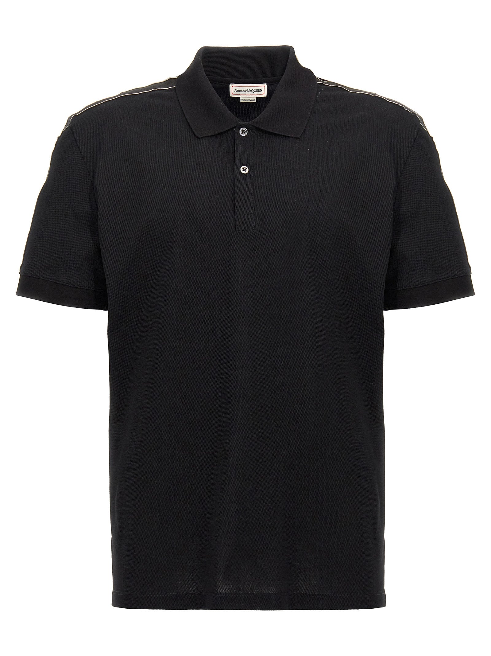 Alexander Mcqueen-Bands Polo Nero-Uomo