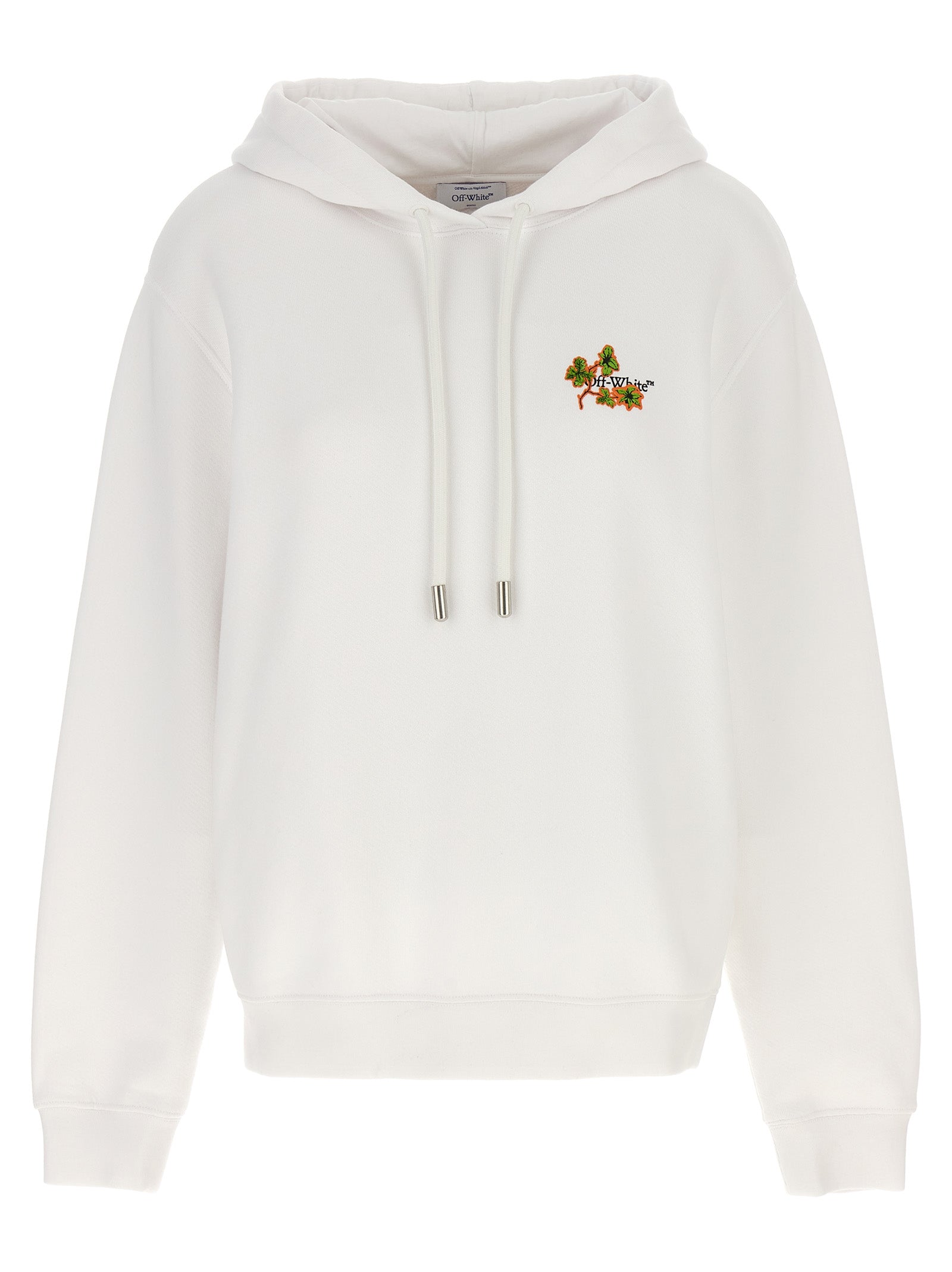 Off-White-Ramage Flower Arrow Felpe Bianco-Donna